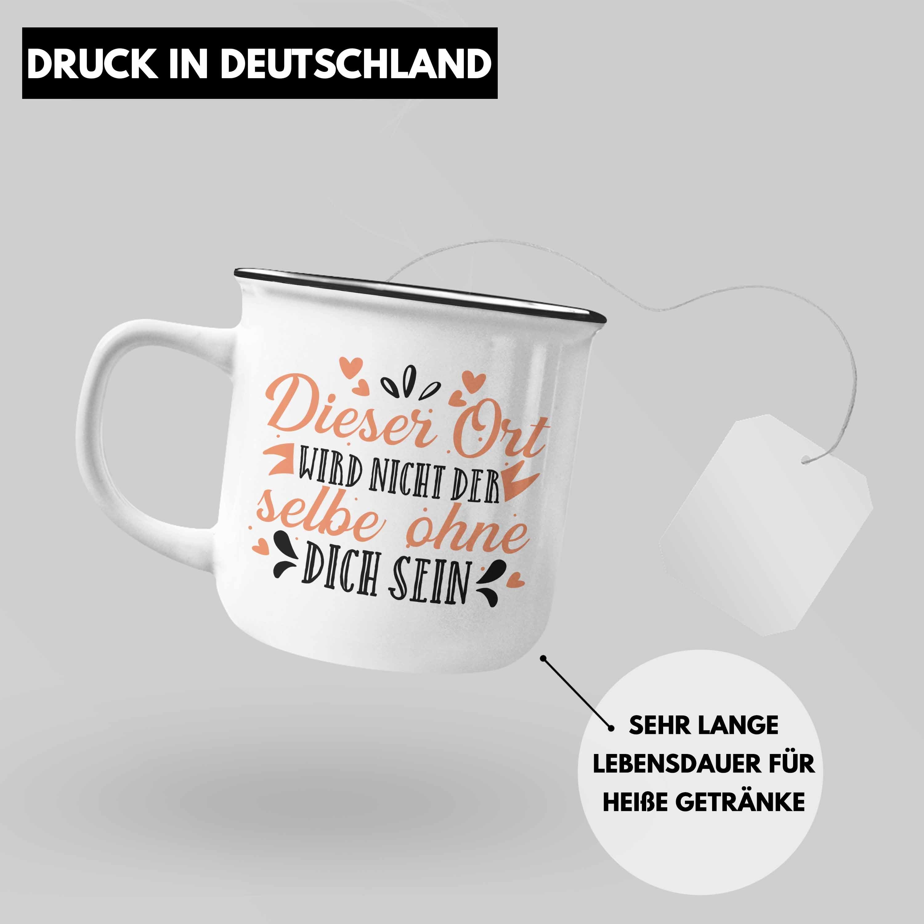 Abschiedsgeschenk Geschenk Silber - nicht Trendation Emaille Sprüche Jobwechsel Sein Dich Trendation Selbe Thermotasse Dieser Lustig Kollegin Kollege Tasse Wird der Ohne Ort -