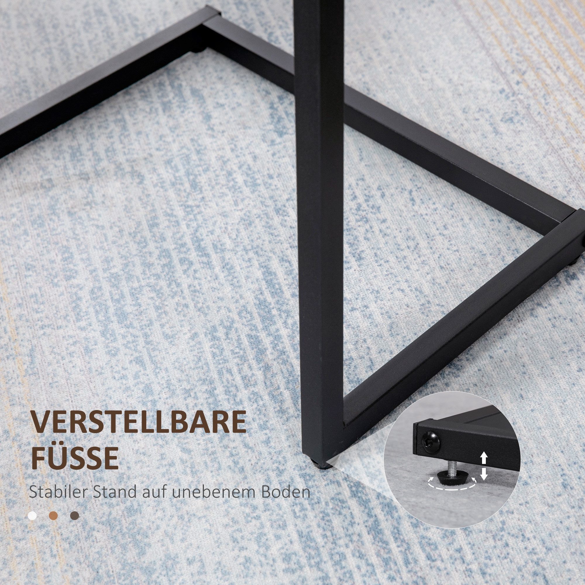 MC Star Satztisch 3er-Set Beistelltische C-förmige Satztische im Industried günstig online kaufen