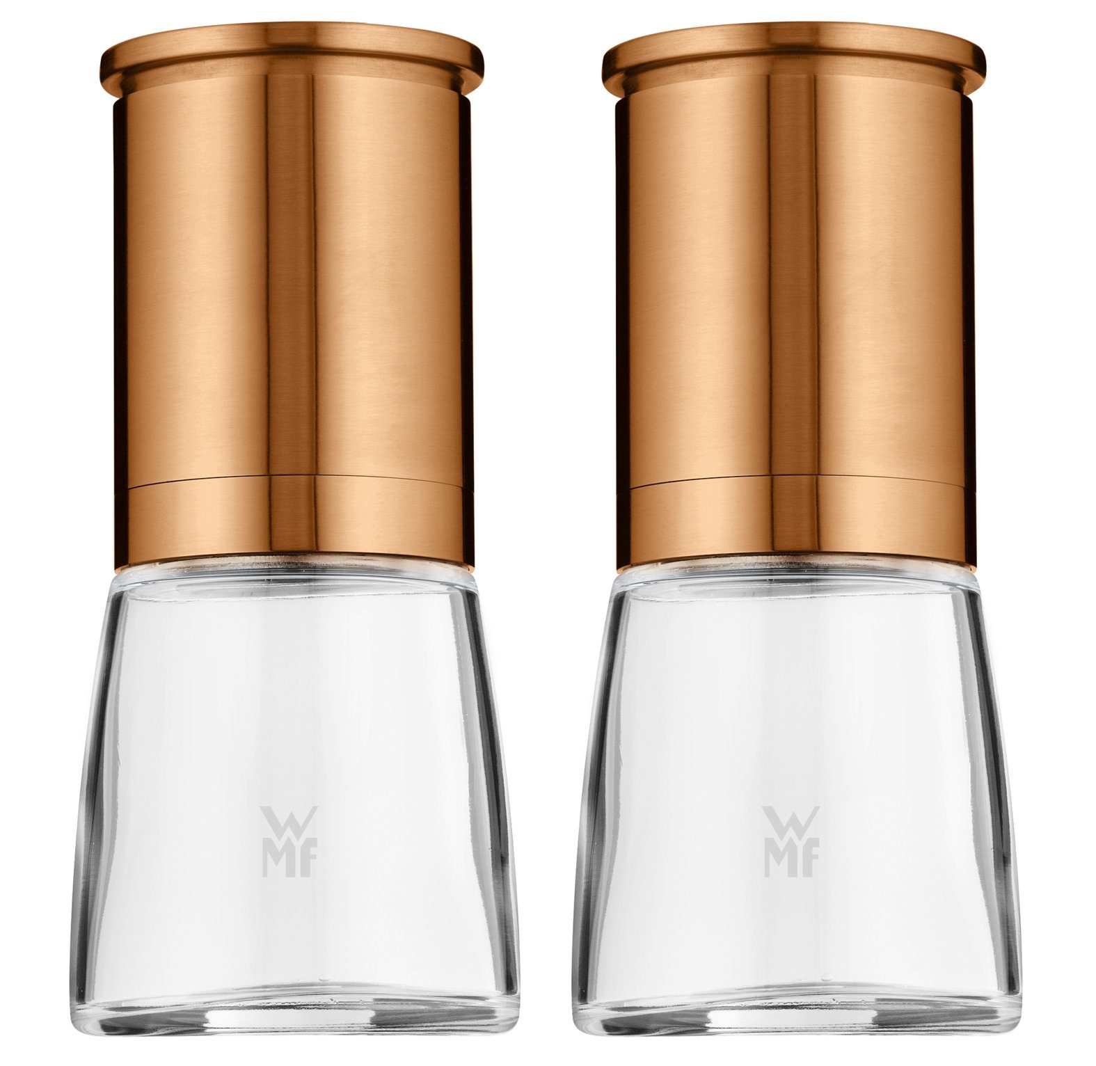 WMF Gewürzmühle De Luxe, (2 Stück), Keramikmahlwerk, Mühle für Salz, Pfeffer, Chillischoten