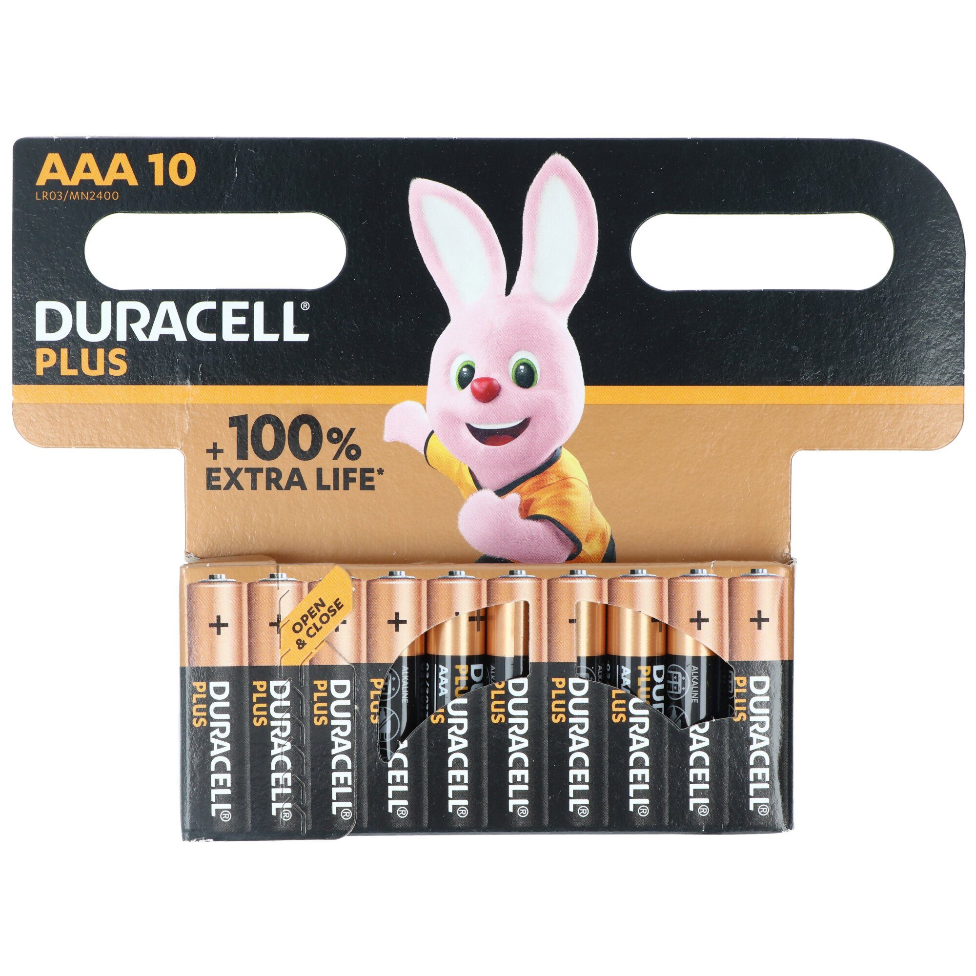 Duracell Duracell Batterie Alkaline, Micro, AAA, LR03, 1.5V Plus, Extra Life, Batterie, (1,5 V)