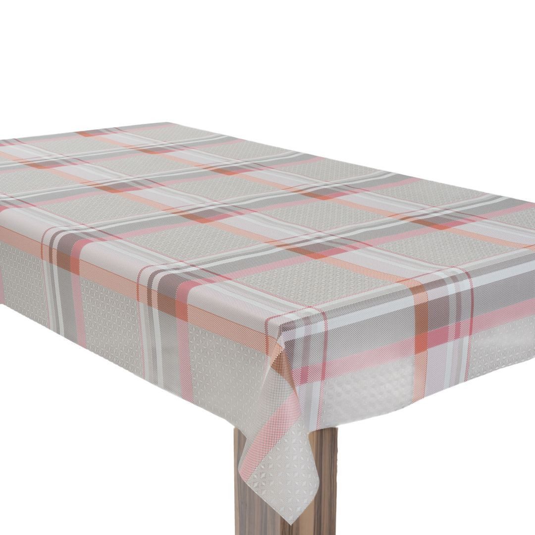 laro Tischdecke Wachstuchtischdecke Linea Grid PVC Eckig