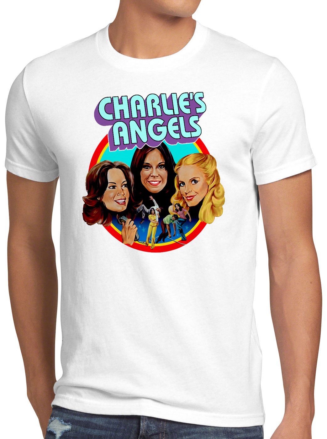 style3 Print-Shirt Herren T-Shirt Charlies Angels drei eingel für