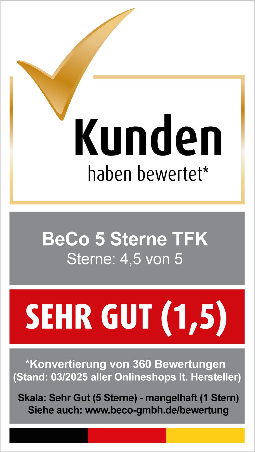 Taschenfederkernmatratze 5 Sterne TFK, Beco, 29 cm hoch, "Sehr gut" (1,5) b günstig online kaufen