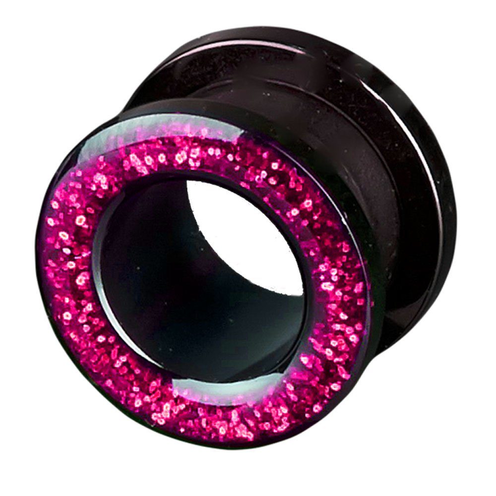 viva-adorno Plug 1 Stück Flesh Tunnel Acryl Glitzer Glitter Glam zum Schrau günstig online kaufen
