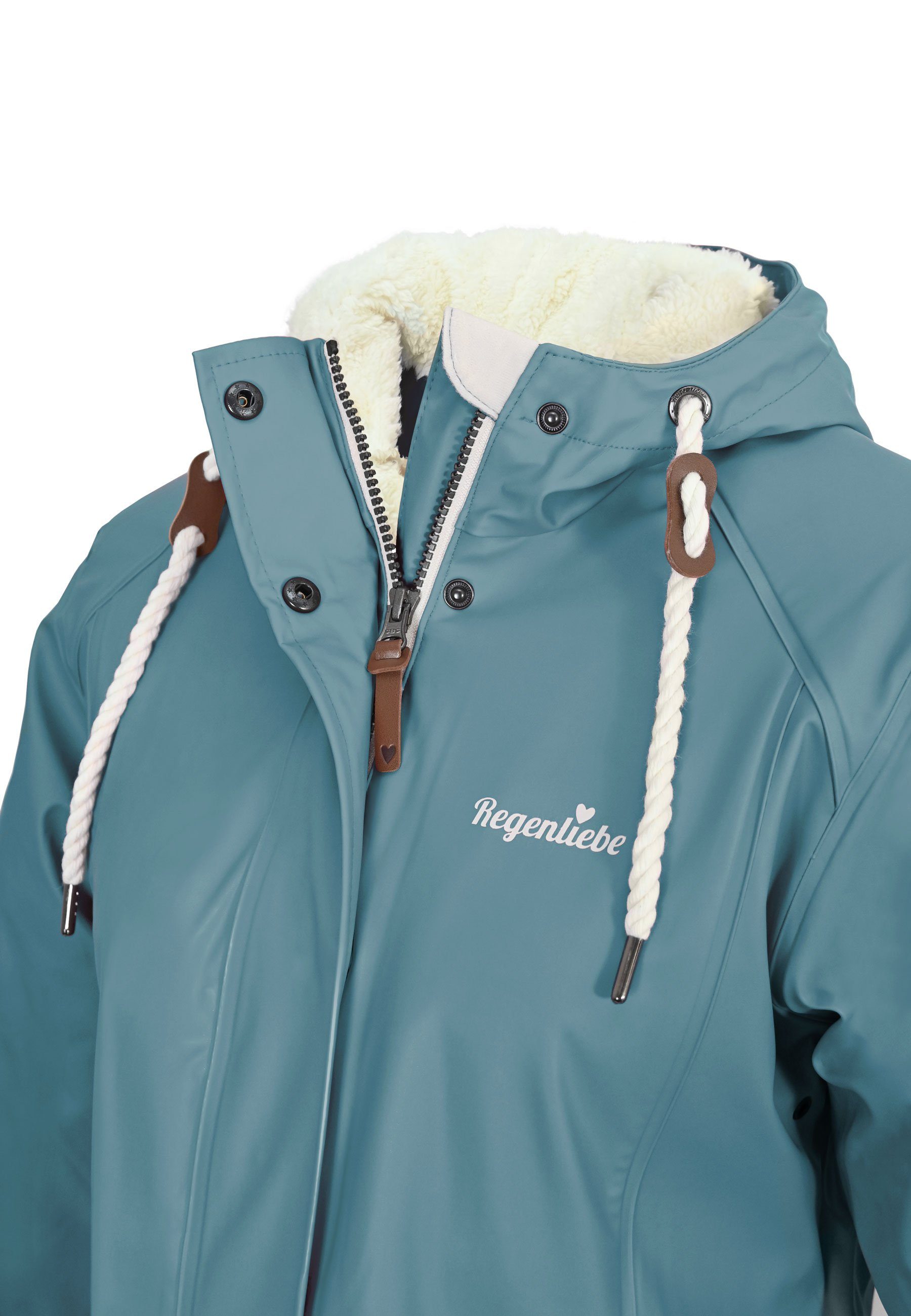 Regenliebe Winterjacke Friesennerz Regenparka mit Teddyfleece gefüttert – Bild 3 von 5