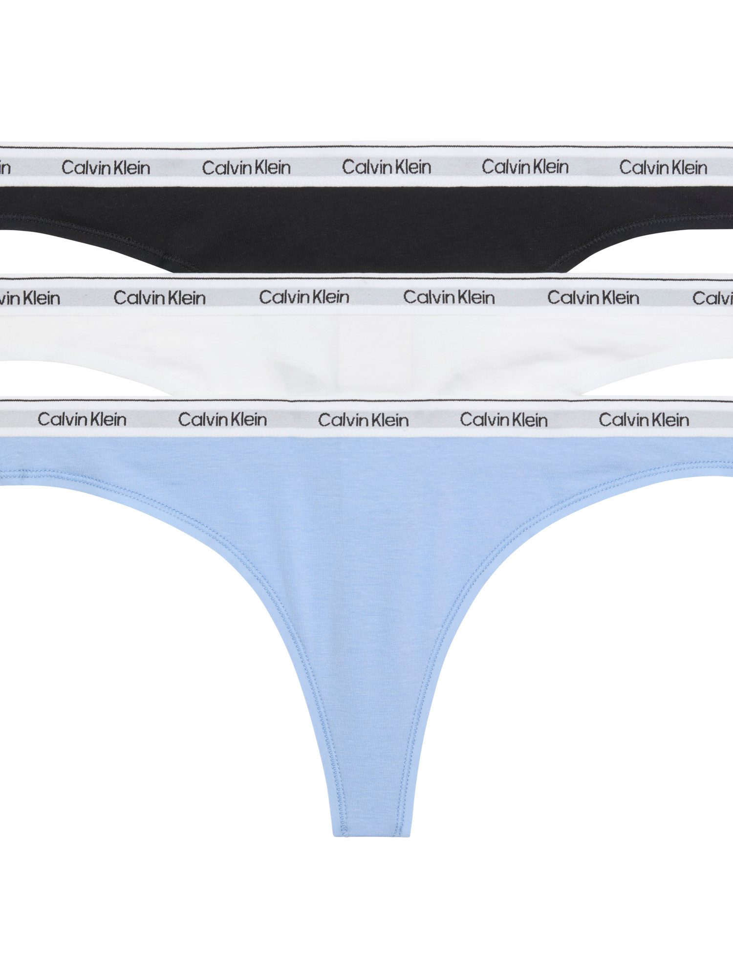 Calvin Klein Underwear String 3 PACK THONG (LOW-RISE) (Packung, 3-St., 3er-Pack) mit Logobund