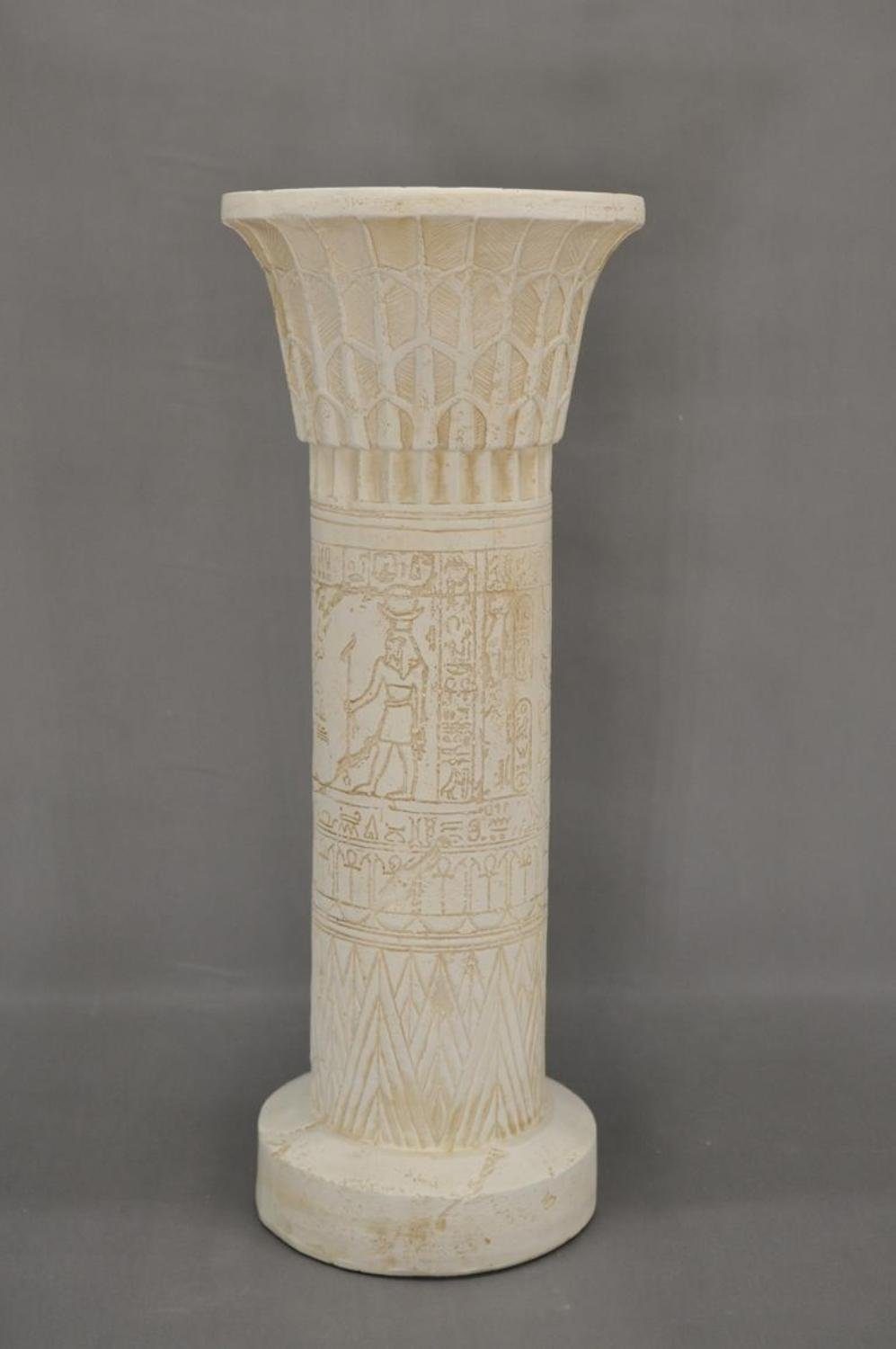 Medusa Figur Säulen Skulptur, JVmoebel Deko Skulptur Marmor Römische Dekoration Säule