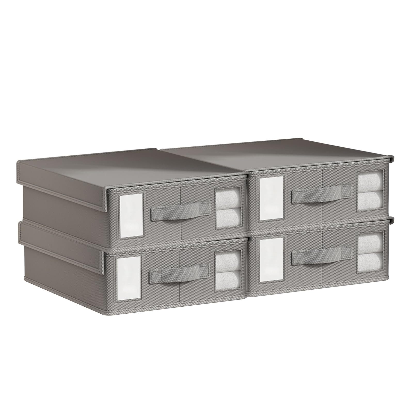 Coonoor Aufbewahrungsbox 4x Aufbewahrungsbox mit Decke, günstig online kaufen