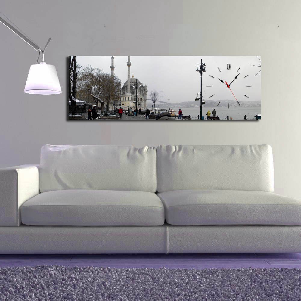 Wallity Wanduhr 100% SUEDE CANVAS, 30 x 90 cm A1672 günstig online kaufen