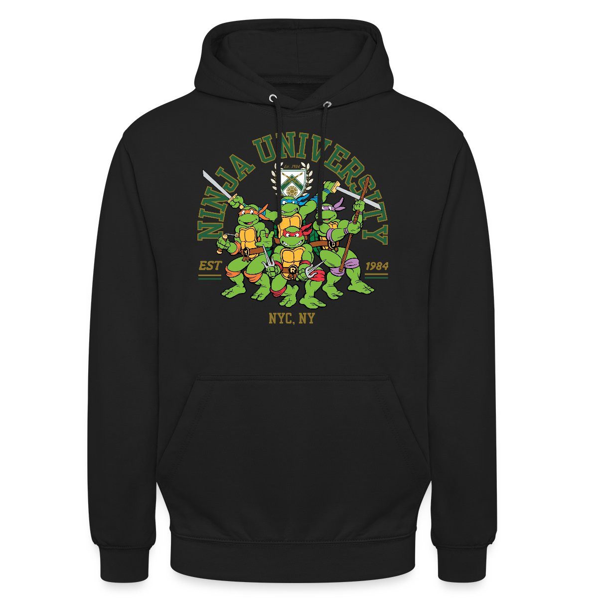 Spreadshirt Hoodie Teenage Mutant Ninja Turtles Ninja University Unisex Hoodie (1-tlg)