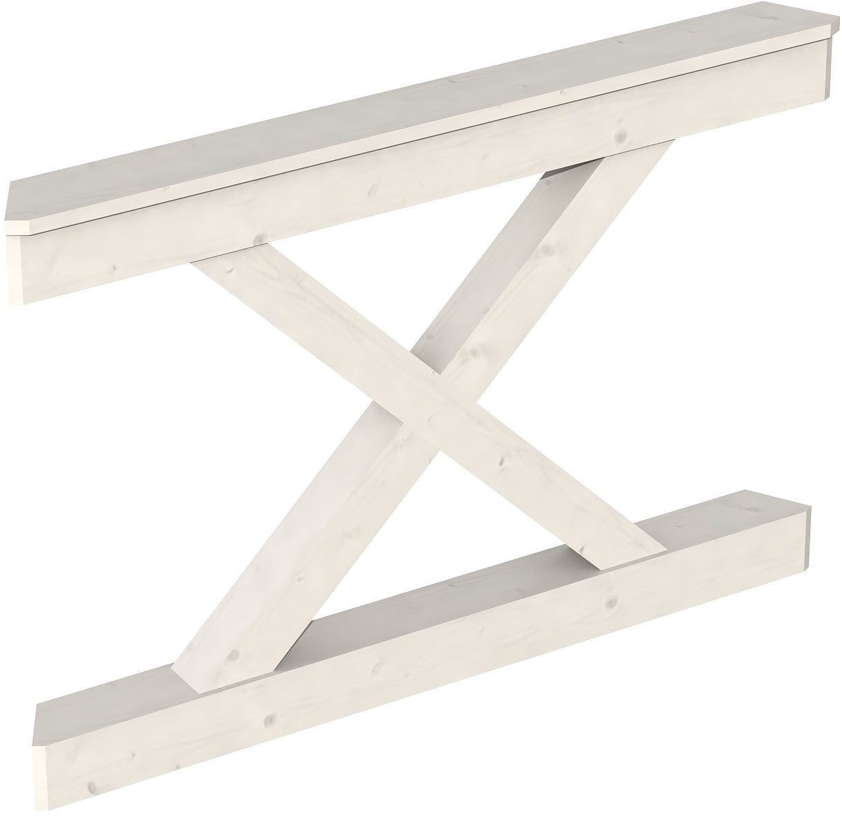 Skanholz Brüstungsgeländer Andreaskreuz, 120 cm Länge, 84 cm Höhe