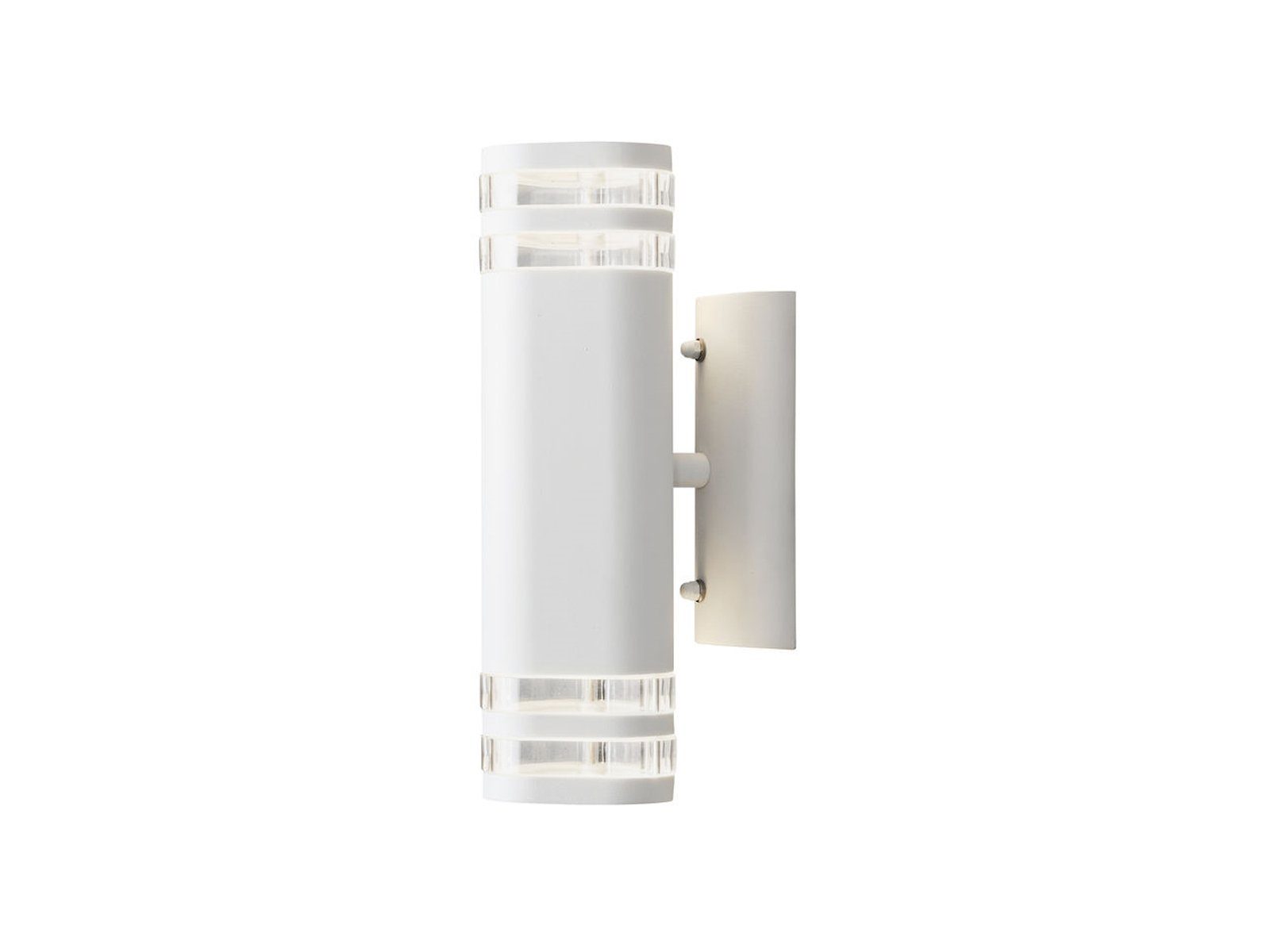 KONSTSMIDE LED Außen-Wandleuchte, LED wechselbar, warmweiß, Fassadenbeleuchtung Up Down, Haus-wand beleuchten, Weiß H: 30cm
