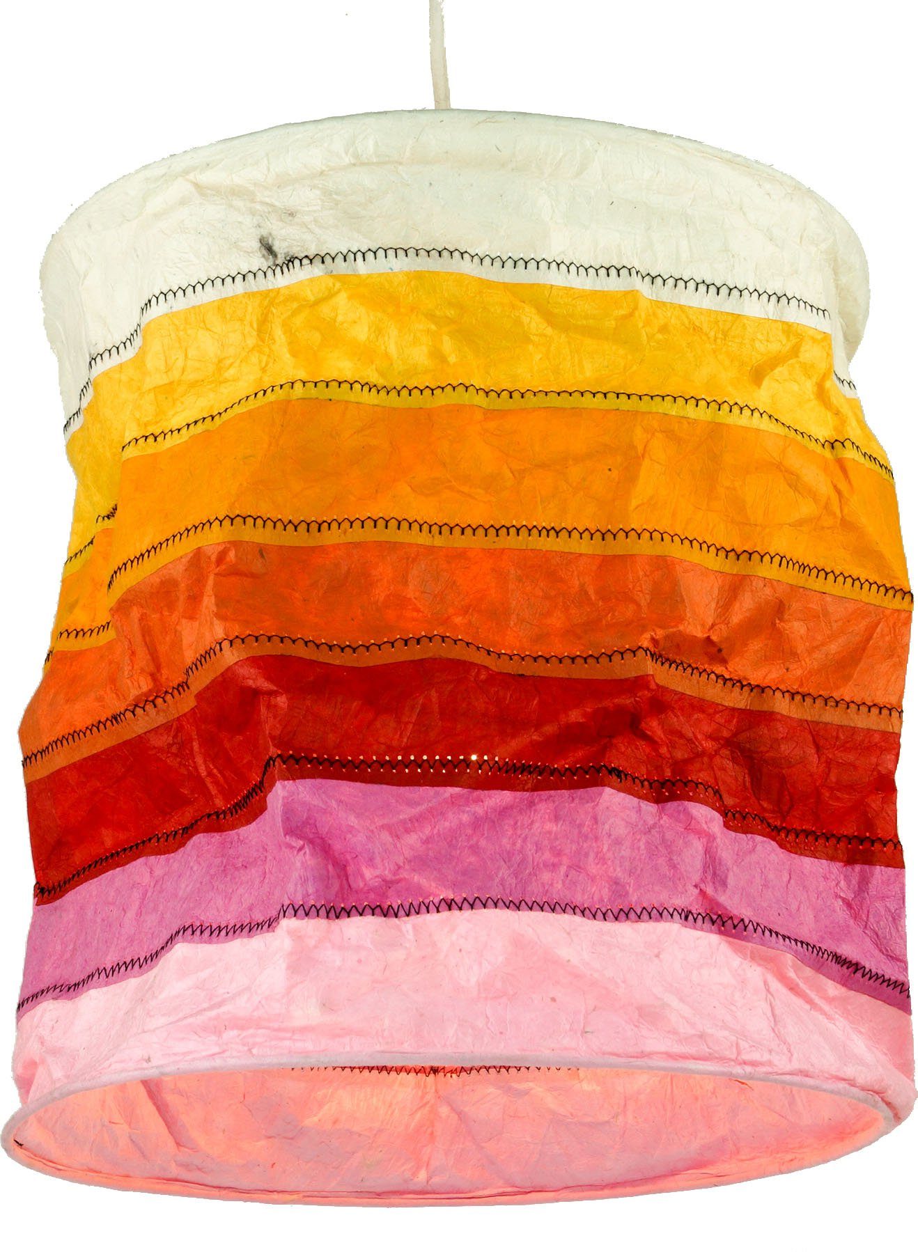 Guru-Shop Lampenschirm Runde Papier Hängelampe, Lokta..