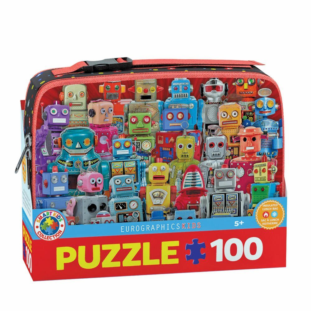EUROGRAPHICS Puzzle Roboter mit Lunchbox, 100 Puzzleteile | Puzzle