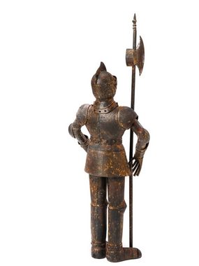 Aubaho Dekofigur Skulptur Ritter 92cm Eisen Ritterrüstung rostig Rüstung Antik-Stil kni