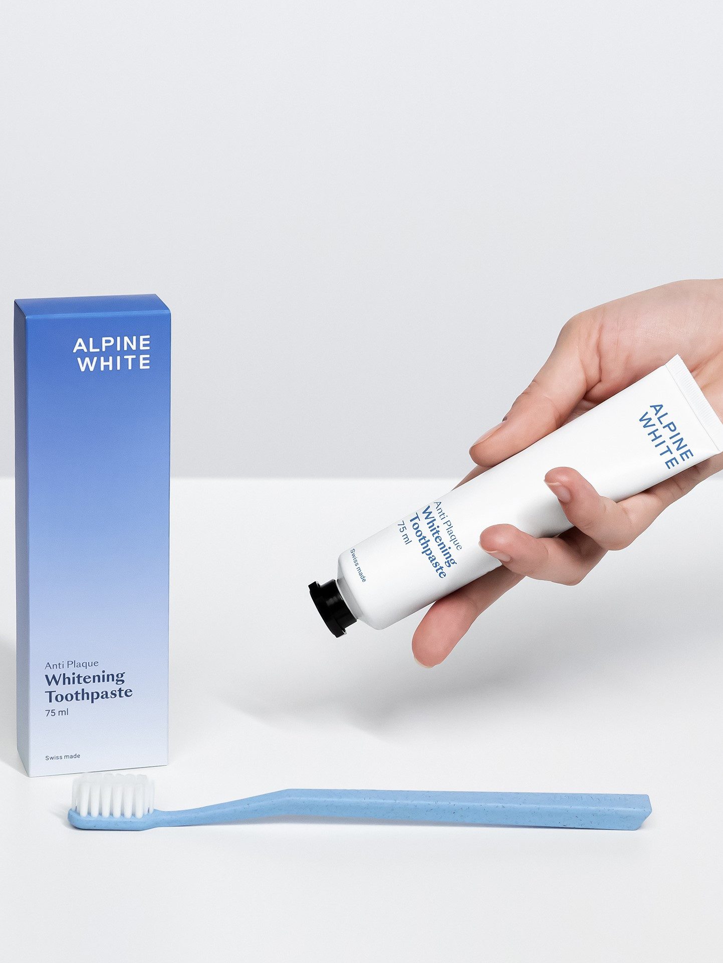 ALPINE WHITE Zahnpasta Anti Plaque, mit Silica & Xylitol