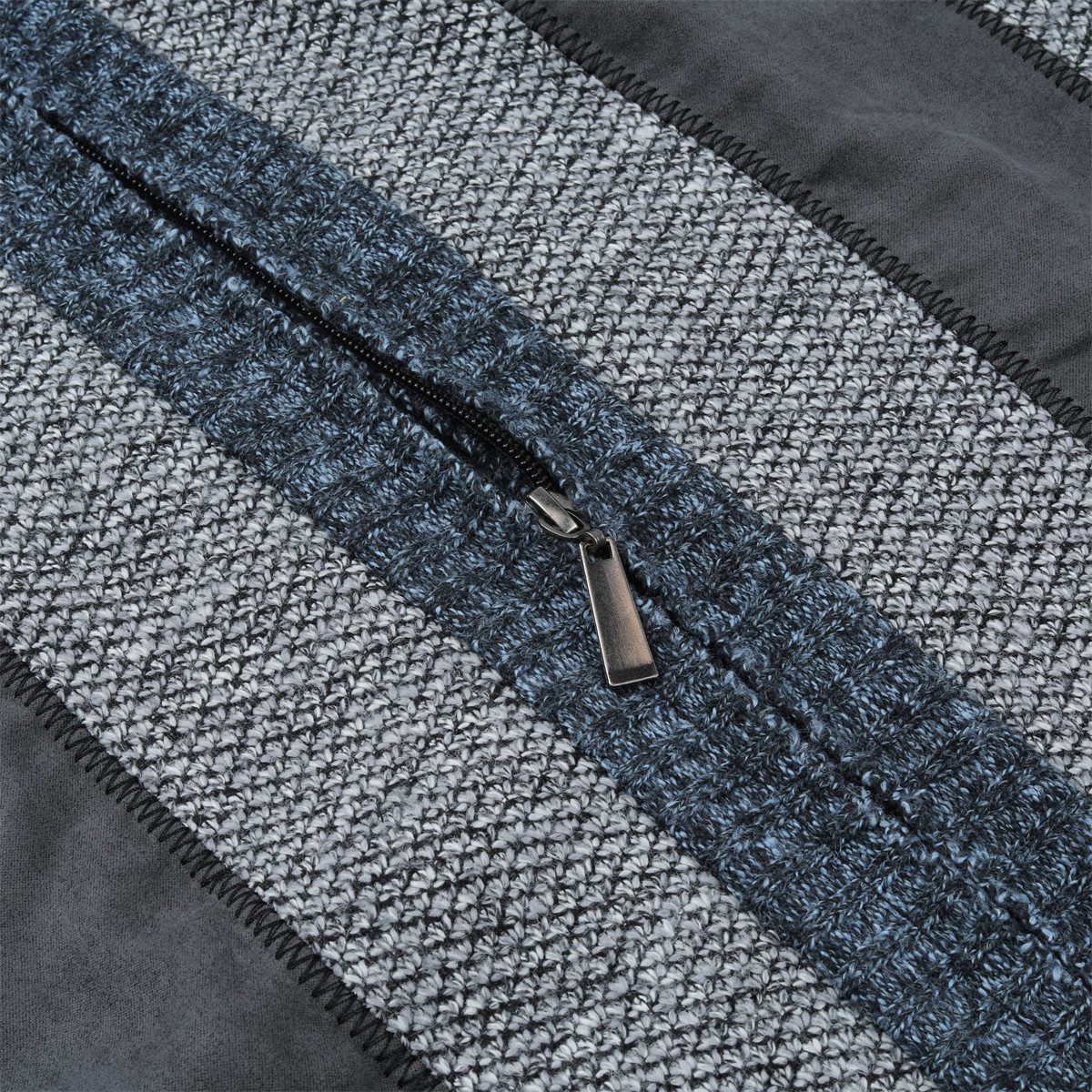 Allthemen Cardigan Herren Strickjacke mit ärmelflecken Strickjacke Winter – Bild 5 von 5