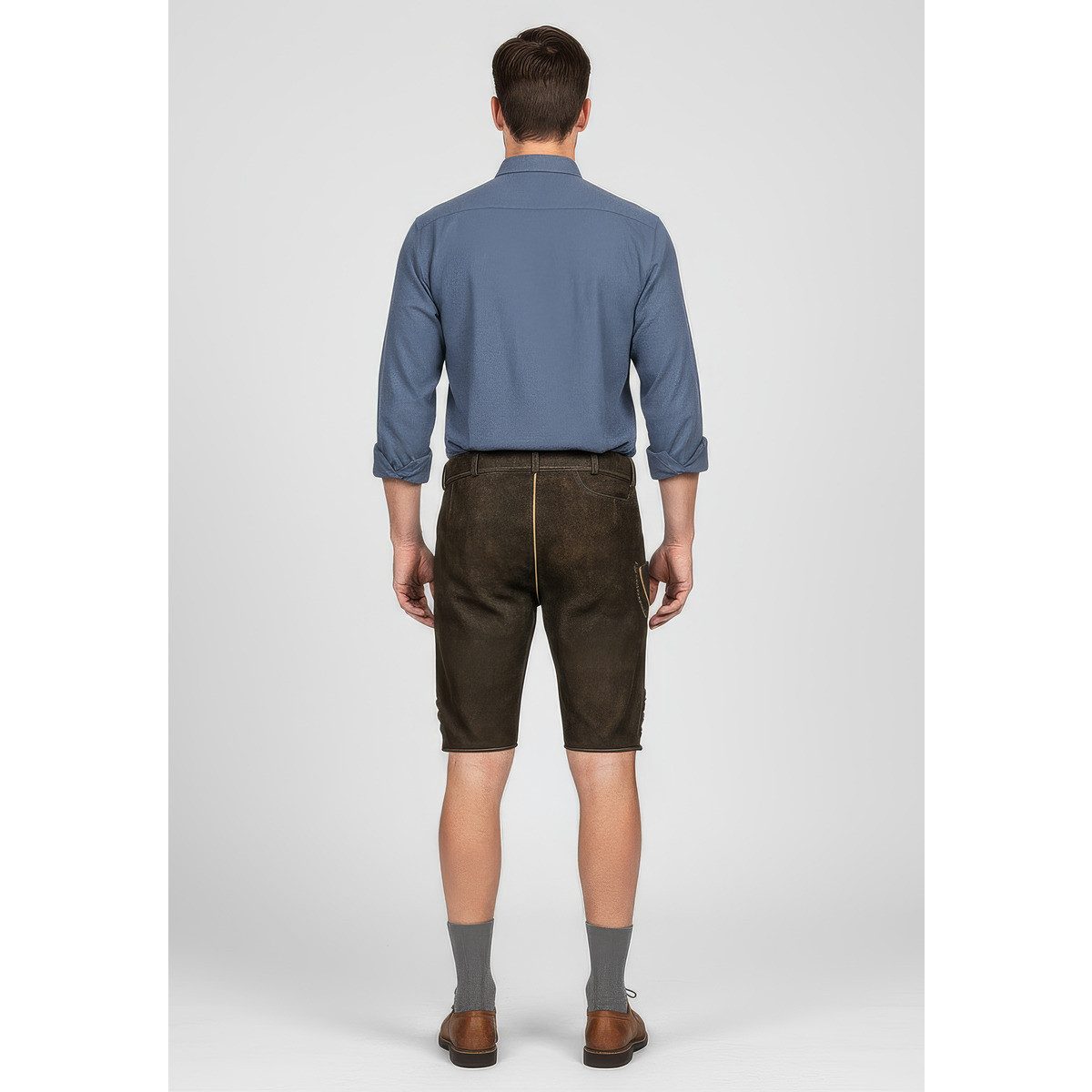 Krüger Trachtenlederhose Theodor Herren (1-tlg) Trachtenlederhose, Trachtenhose, Bayerische Lederhose, Oktoberfest
