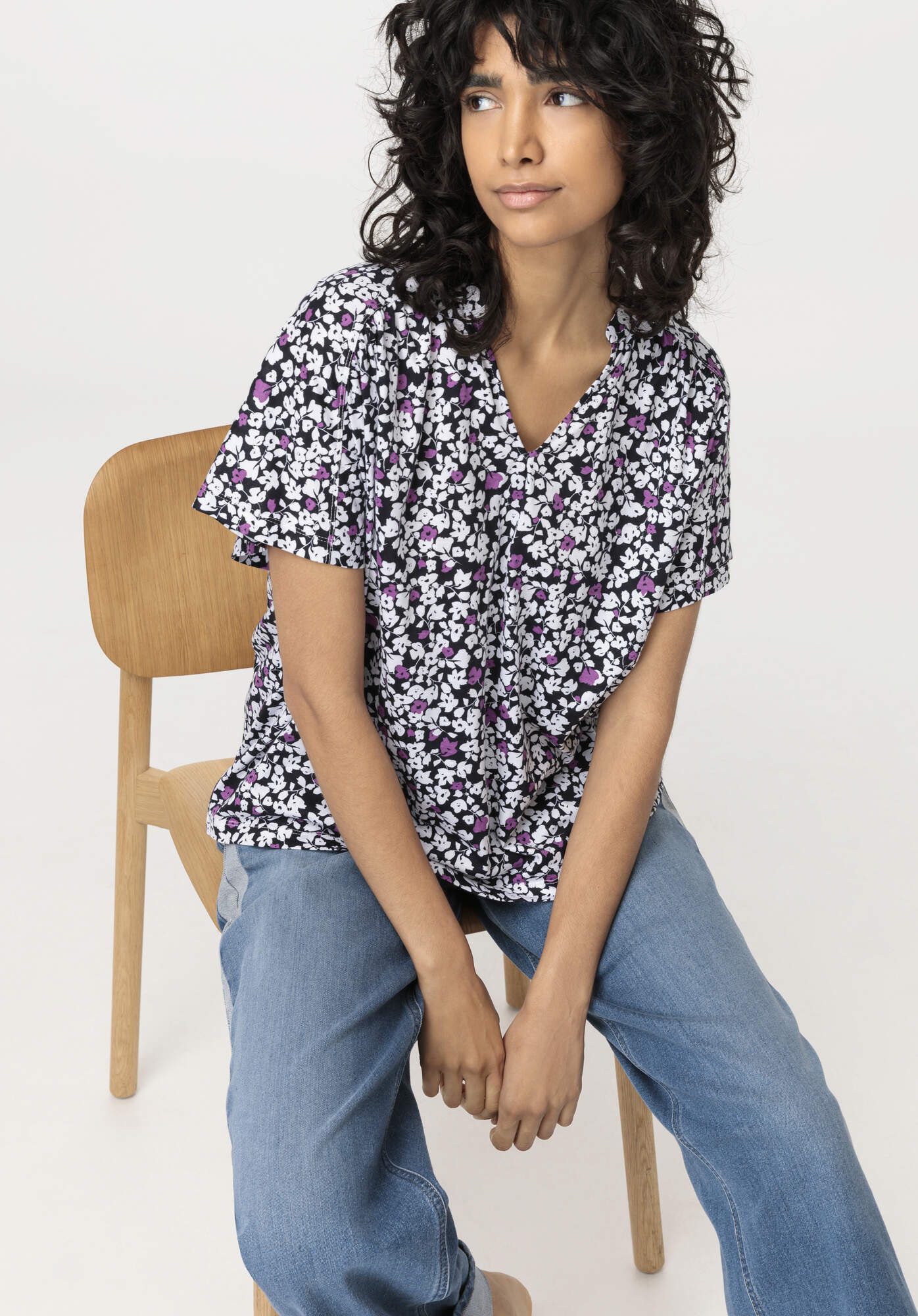 Hessnatur Hemdbluse Jersey Relaxed aus reiner Bio-Baumwolle (1-tlg)