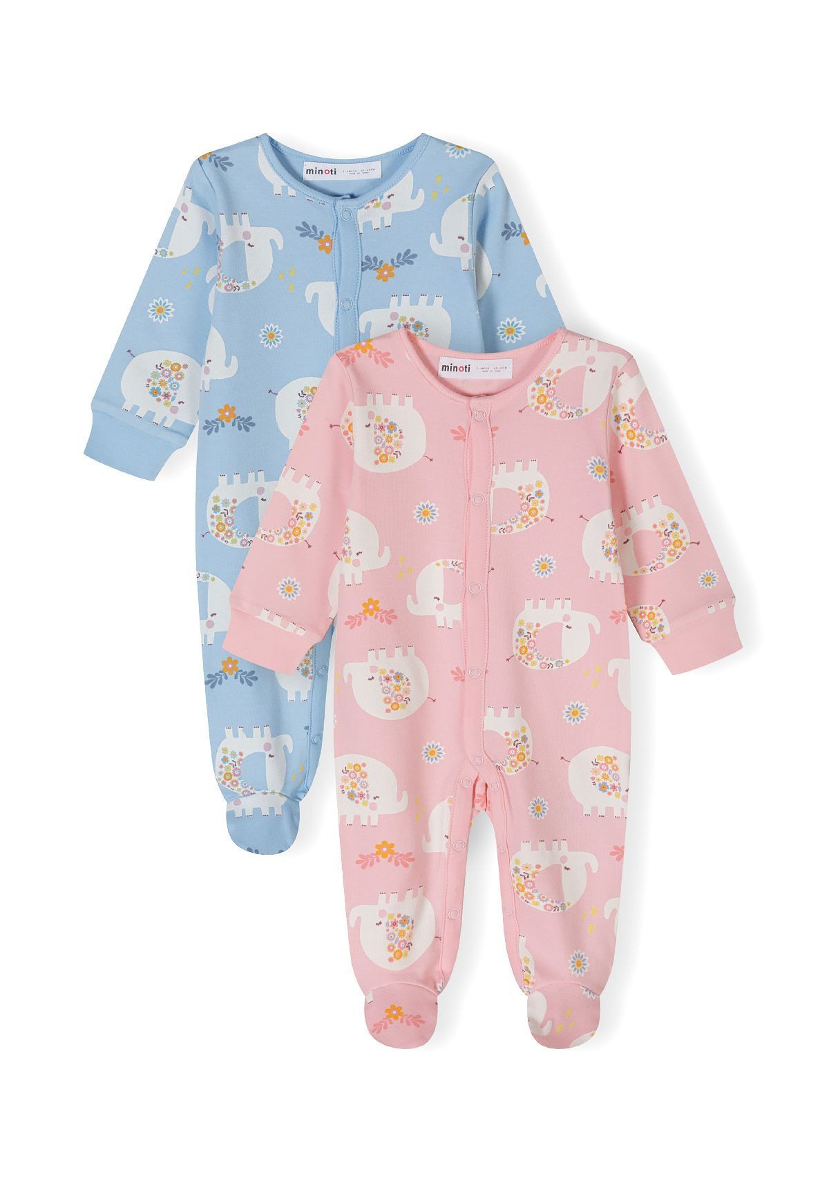 Schlafoverall Schlafanzüge mit Print, 2-er Pack (0-24m)