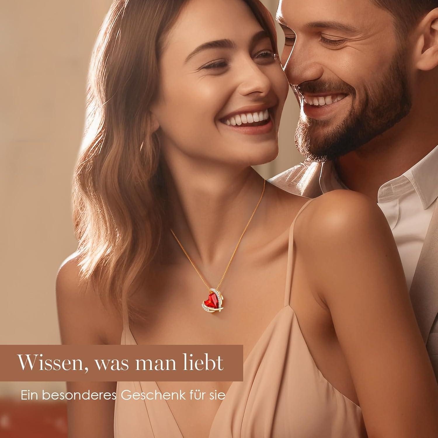 LuxusKollektion Kette und Anhänger Set Halskette Damen Herz Geschenk Freund günstig online kaufen