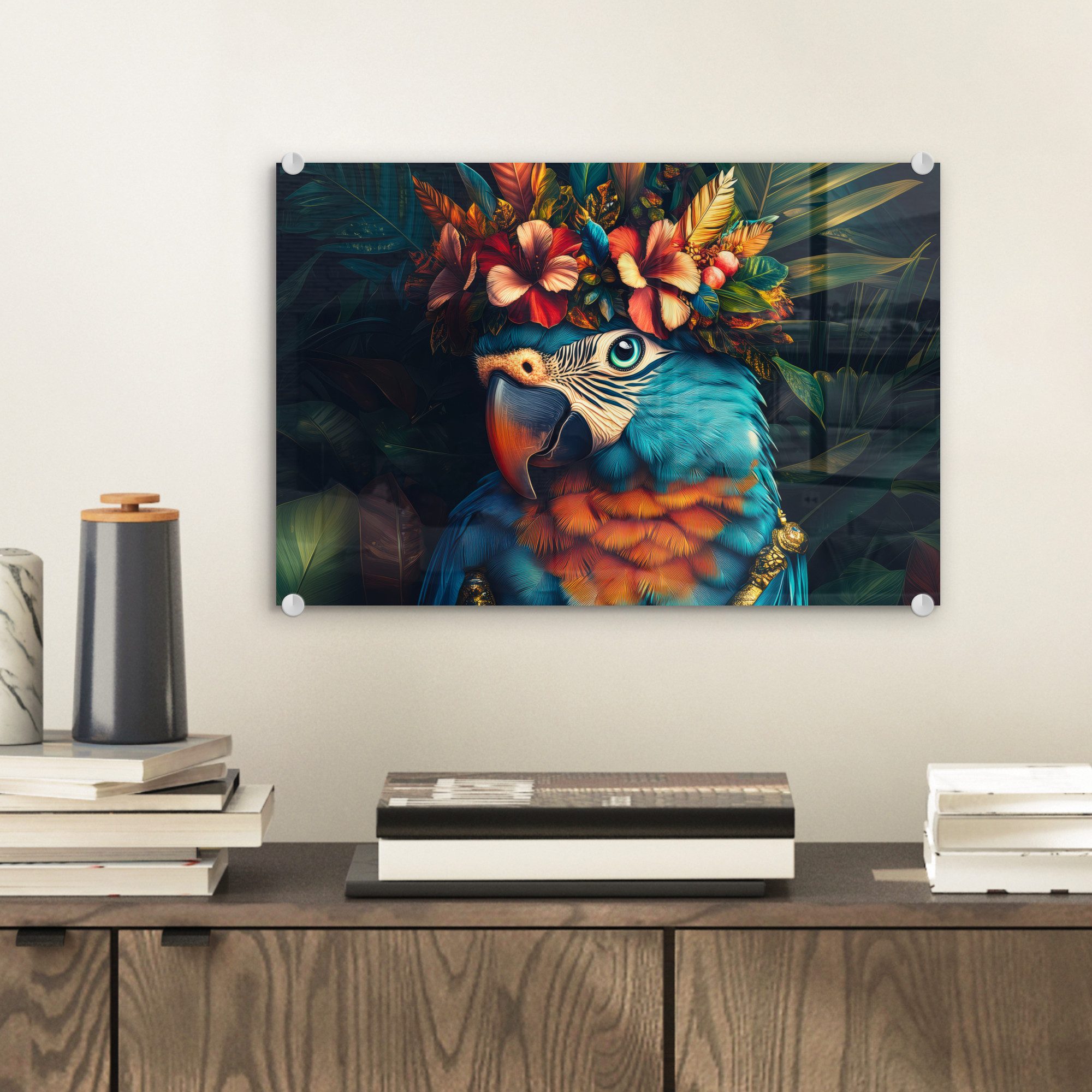 MuchoWow Acrylglasbild Papagei - Vogel - günstig online kaufen