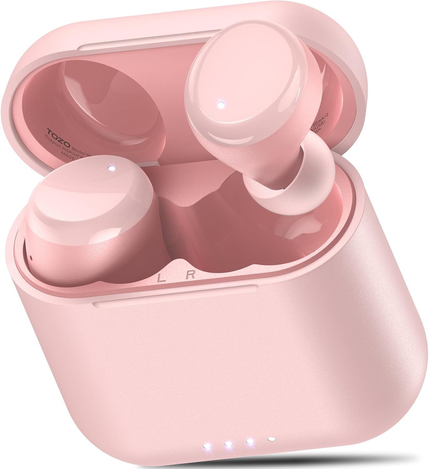 TOZO Bluetooth 5.3 Headset mit 50h Akku & IPX8 Schutz In-Ear-Kopfhörer (Mit moderner Bluetooth 5.3 Technologie genießen Sie stabile Verbindungen, schnelle Kopplung und unterbrechungsfreies Audio bei jeder Nutzung., True Wireless Audio mit Ladecase, Bass Sound & Touch Steuerung)