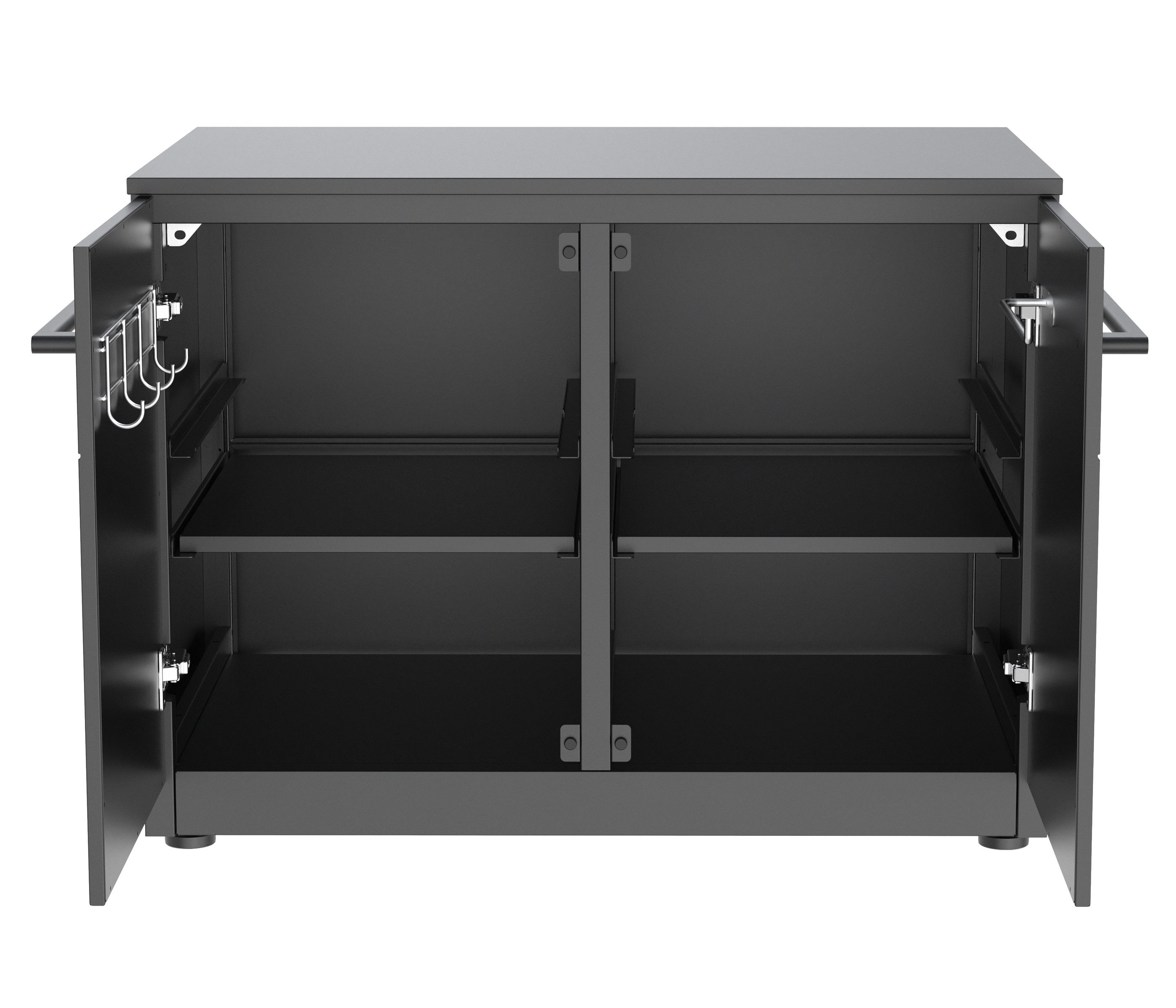 COZZE Outdoor-Küche Niedrigmodul Elements, mit HPL Platte, 90 x 68 x 60 cm, Stahl, schwarz, flexibel erweiterbares Modul der Cozze® Outdoor-Küche