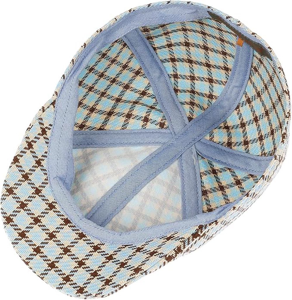 Stetson Flat Cap Texas Check Bolcott