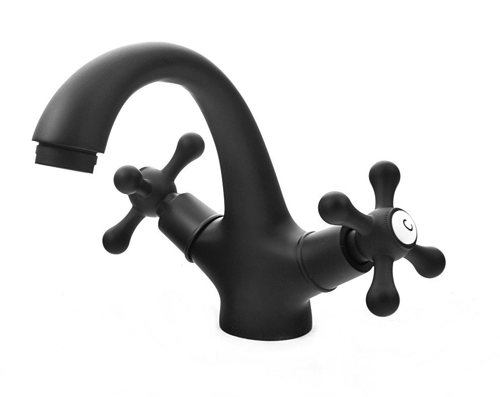 Lavre Waschtischarmatur Retro schwarz Nostalgie Wasserhahn, günstig online kaufen