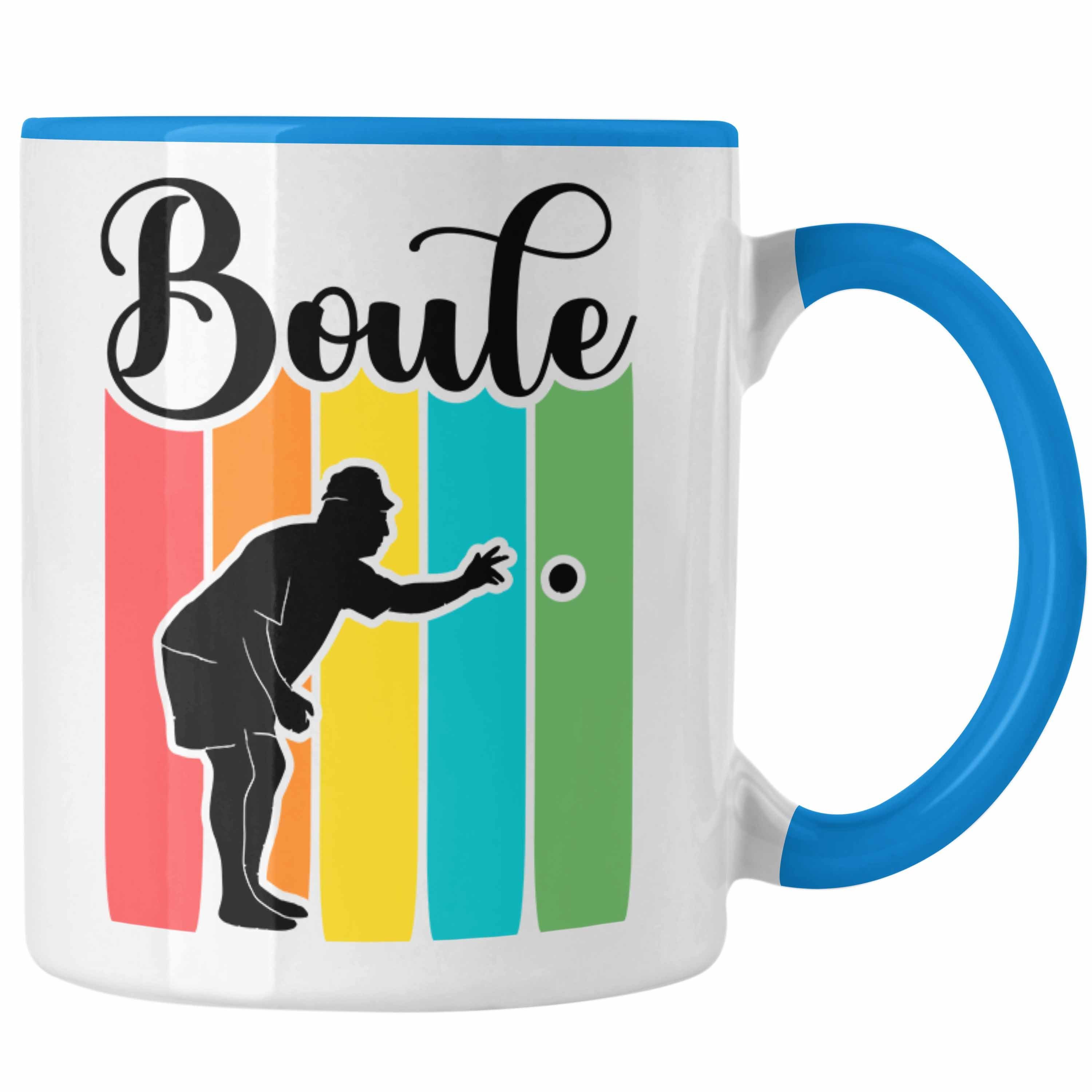 Boule Tasse Boule-Spieler G Trendation Tasse Vintage Geschenk Spruch Geschenkidee Blau Boule