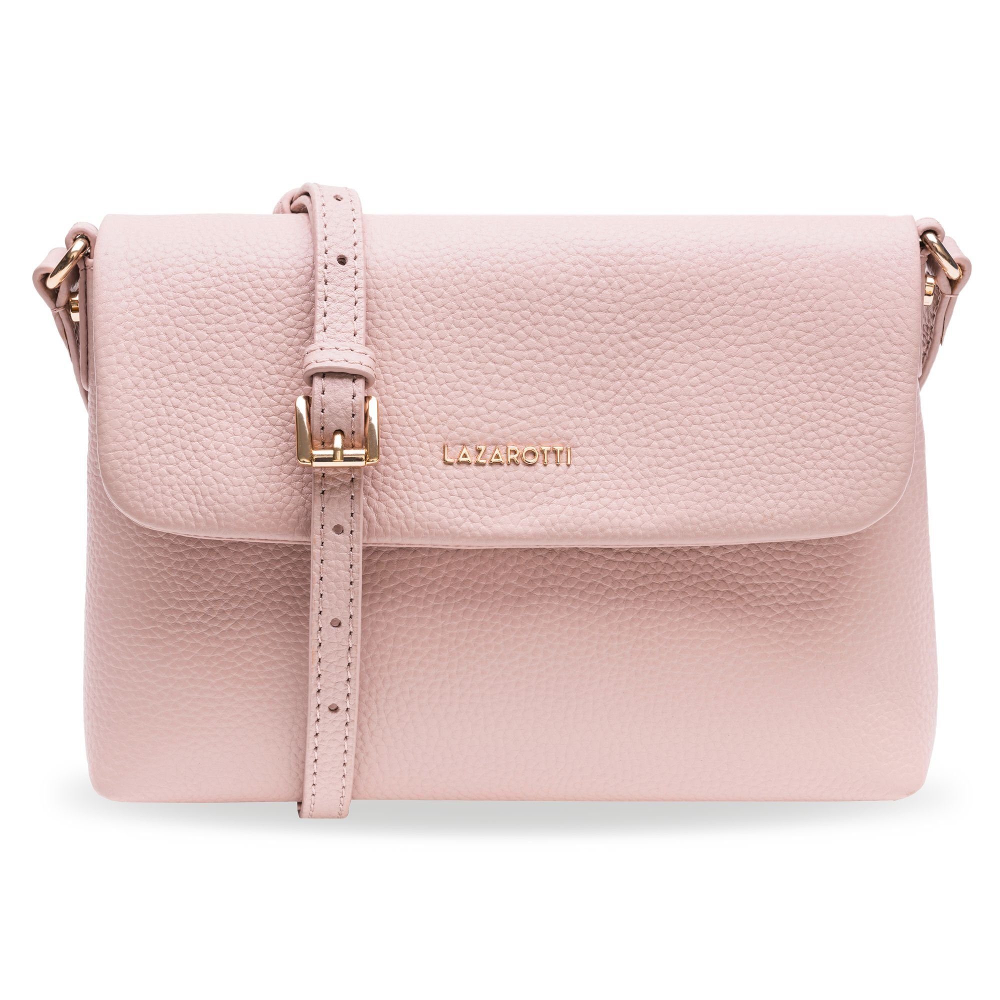 Lazarotti Leather, Umhängetasche Bologna pink Leder