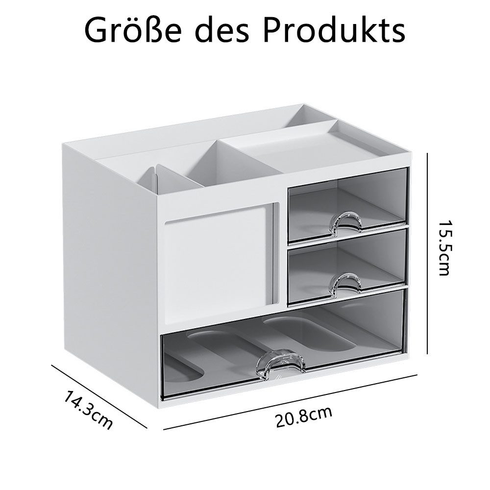 NUODWELL Schreibtisch Schreibtisch Organizer mit 3 Schubladen, Stifthalter günstig online kaufen