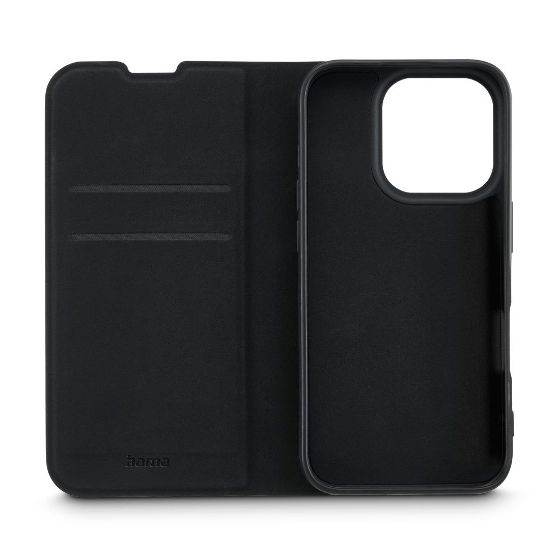 Hama Smartphone-Hülle Handytasche Booklet für Apple iPhone 16 Pro mit Kartenfächer, Schwarz, Standfunktion, Kartenfächer
