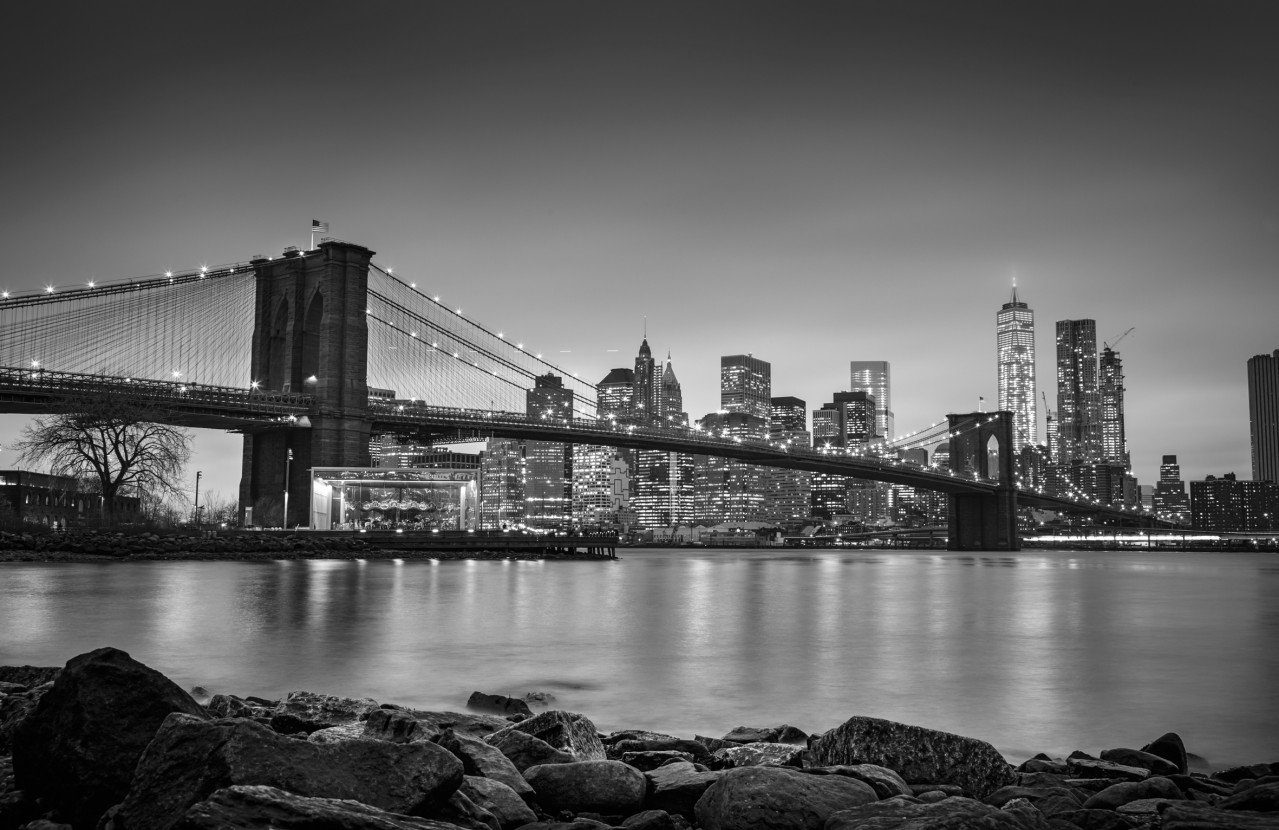 The Wall - the art of framing AG Wandbild Deco-Panel Bild - New York Bridge 90 x 58 cm, Städte