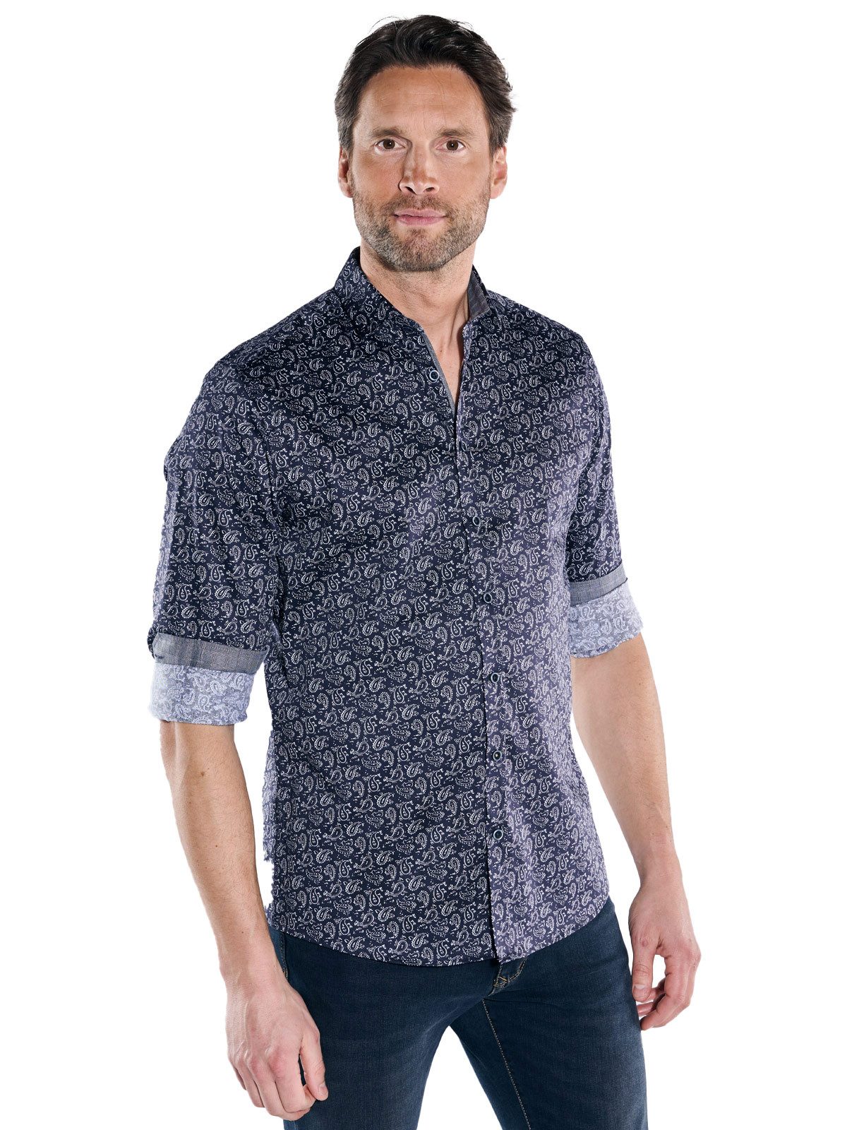 Engbers Langarmhemd engbers Herren Langarm-Hemd "My Favorite", Saphirblau günstig online kaufen