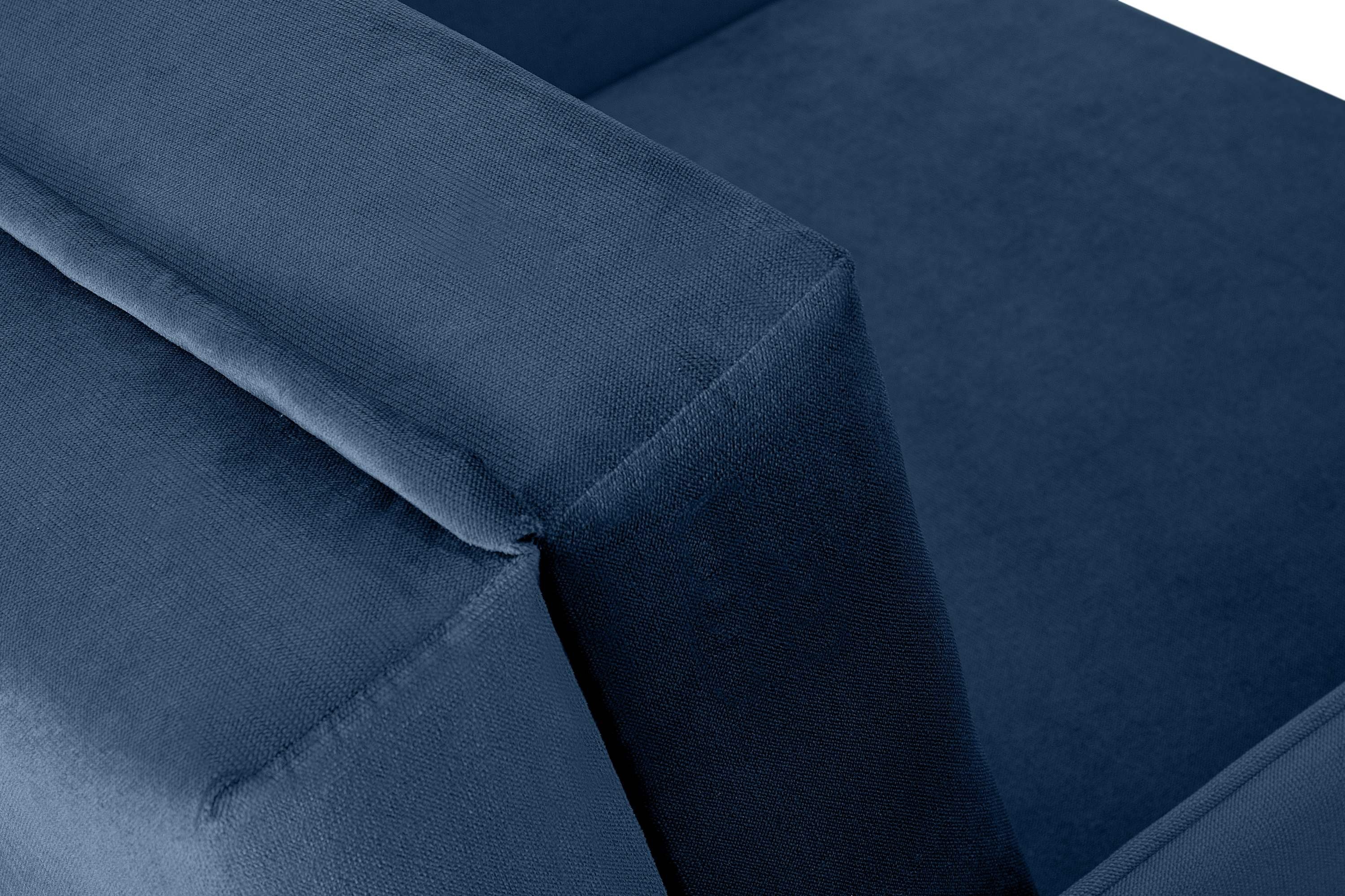 Konsimo Sessel PEDATU und mit langlebiges Bettkasten, Schlaffunktion, marineblau mit schmutzabweisendes Liegesessel
