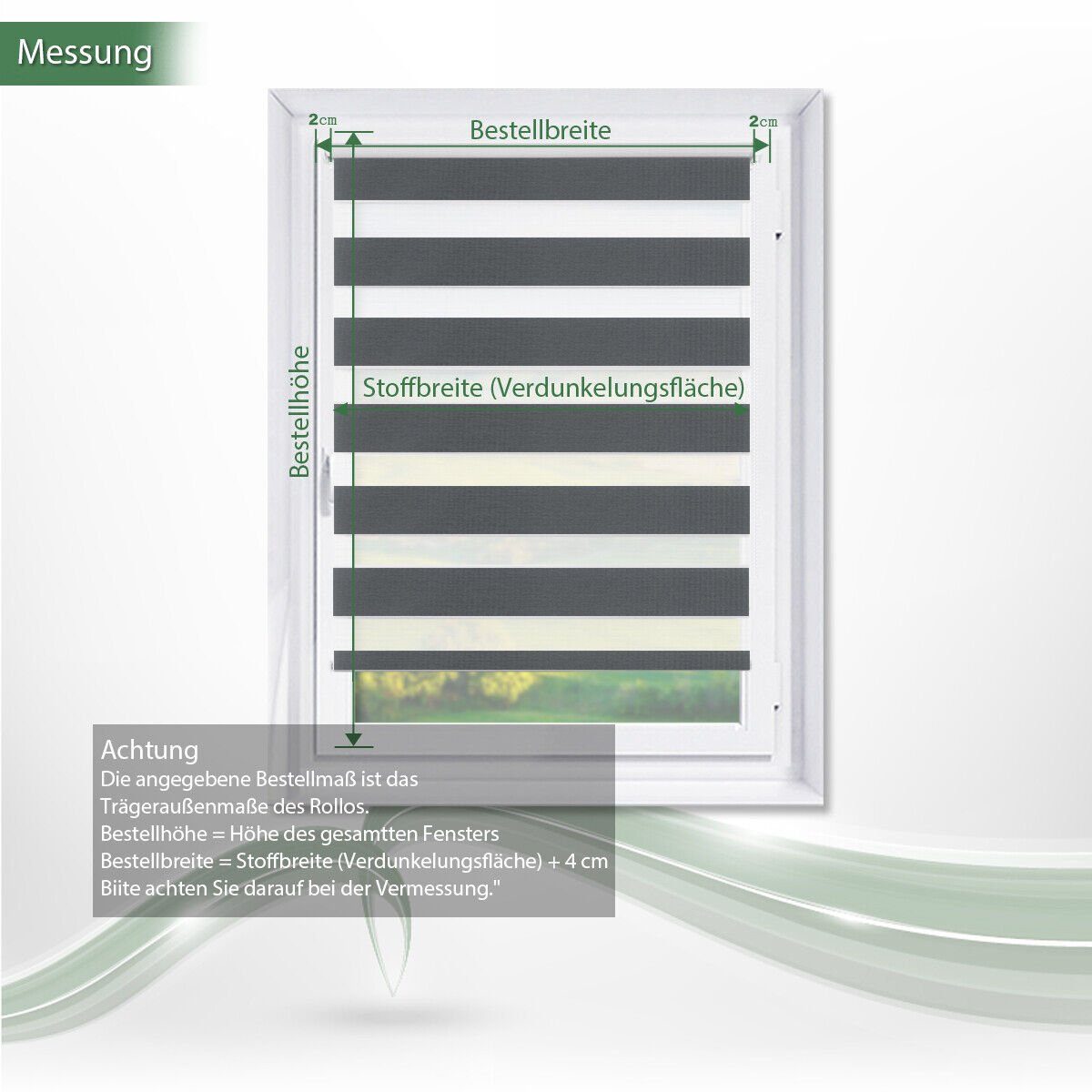 Doppelrollo ohne Bohren 130cm/150cm/230cm, OUBO, freihängend, Klemmfix, rollo für Fenster und Tür mit Klemmträger Lichtschutz und Sichtschutz – Bild 5 von 5