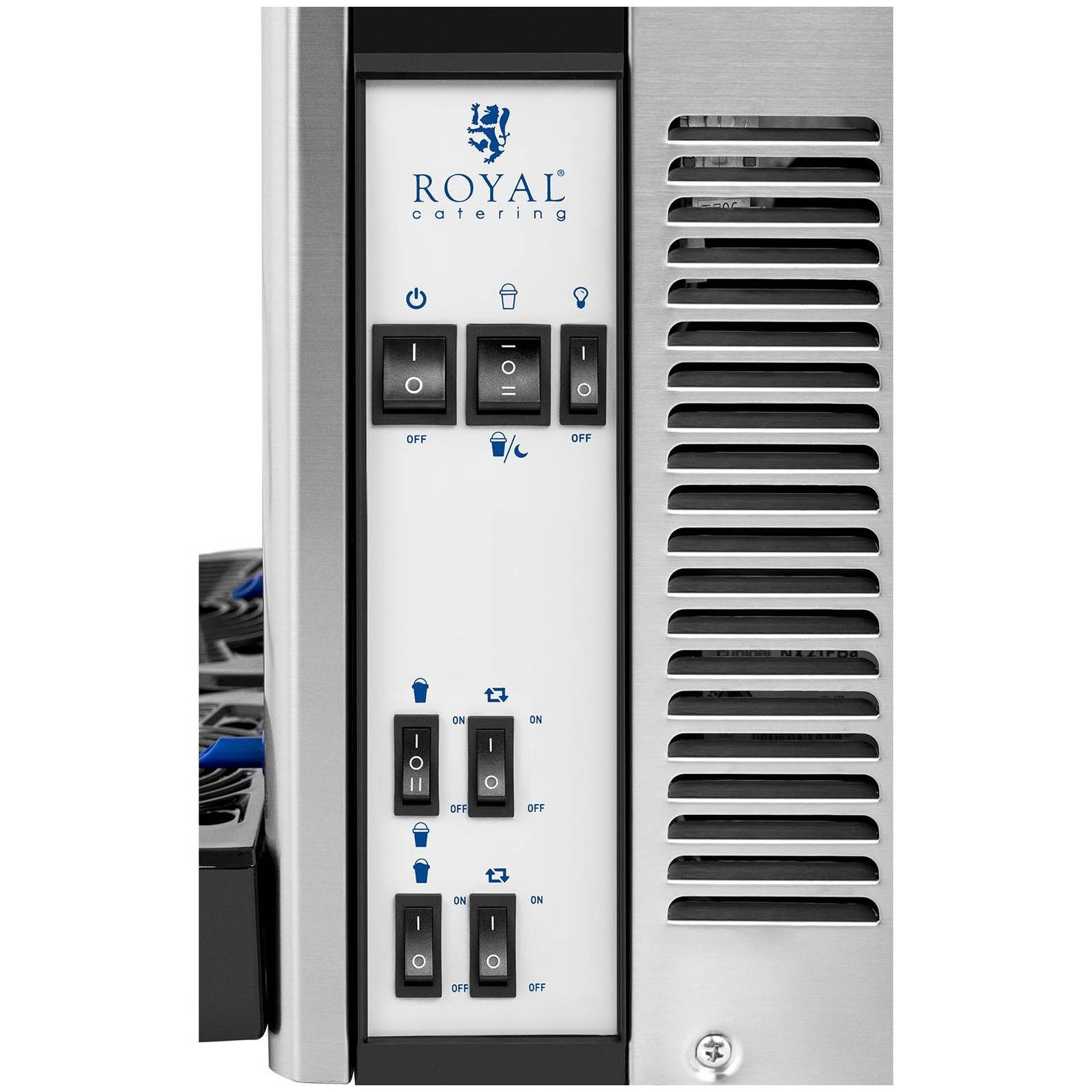 Royal Catering Slush-Eismaschine 2 x 12 L Slushmaschine Ice Maker Softeis Slusheis Eis Maschine LED, 600 W