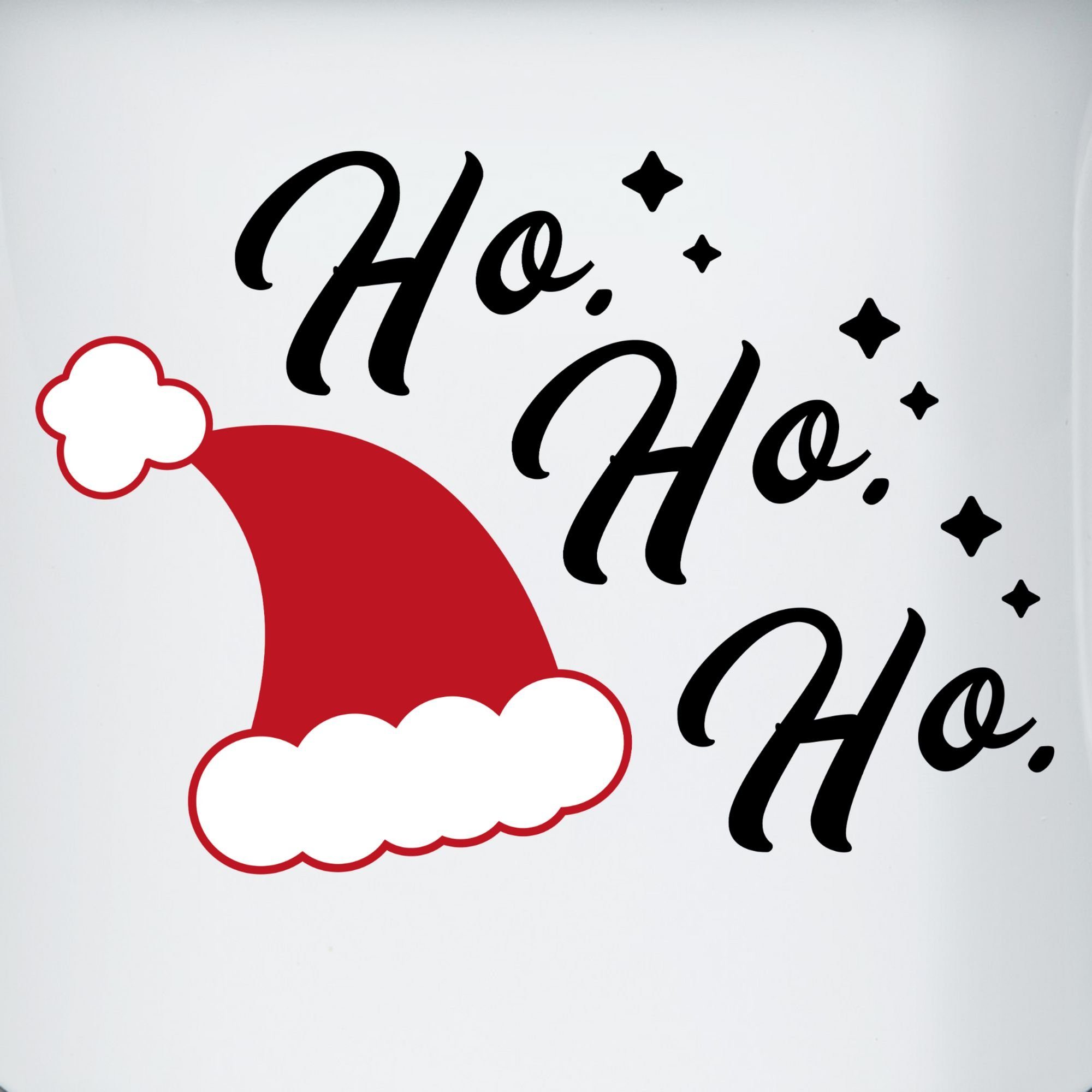 Shirtracer Tasse Ho Santa Schwarz - Ho 1 Weiß Weihnachtstasse Mütze, Stahlblech, Ho