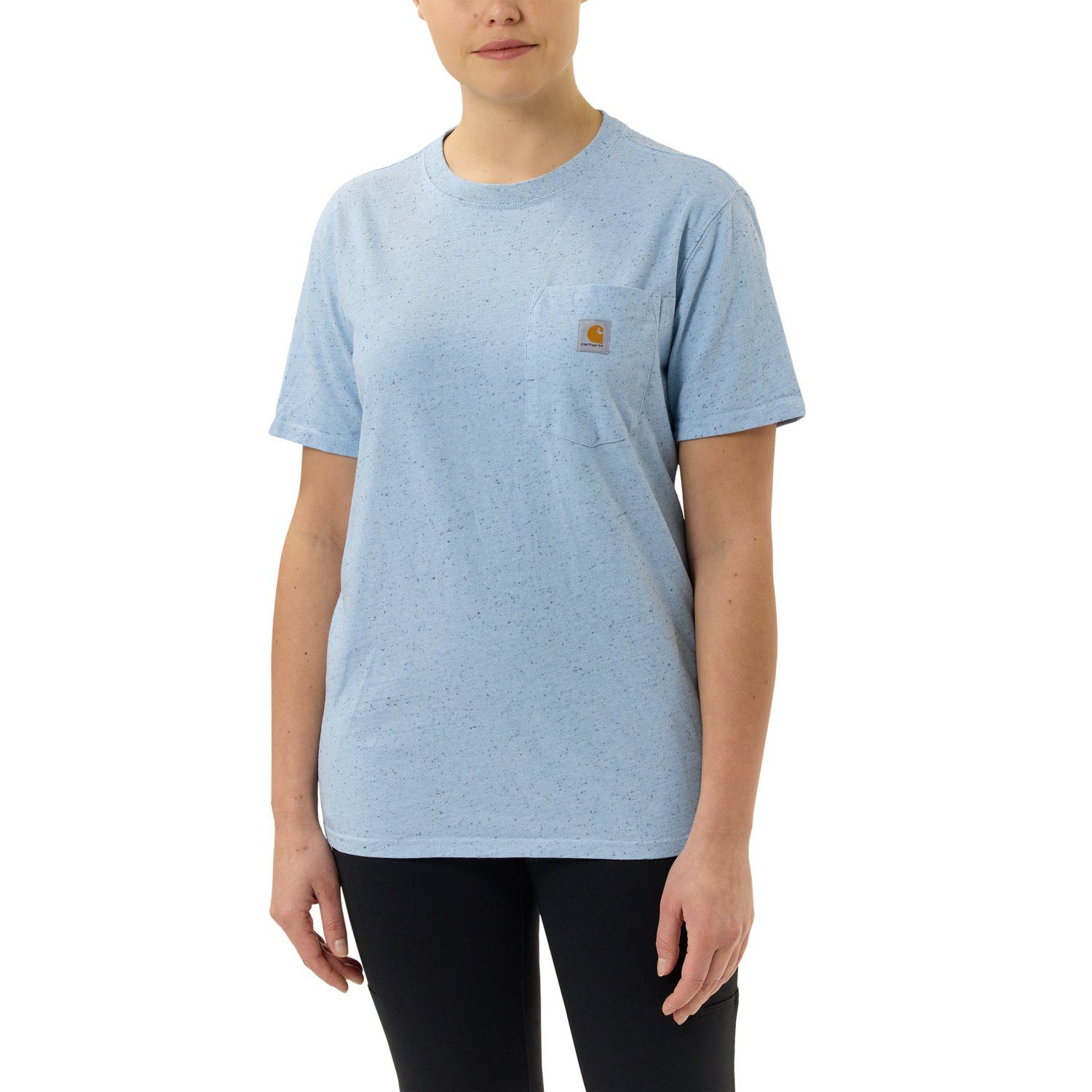 Fit T-Shirt T-Shirt powder Heavyweight Loose Damen Carhartt blue nep Short-Sleeve Adult Carhartt Pocket