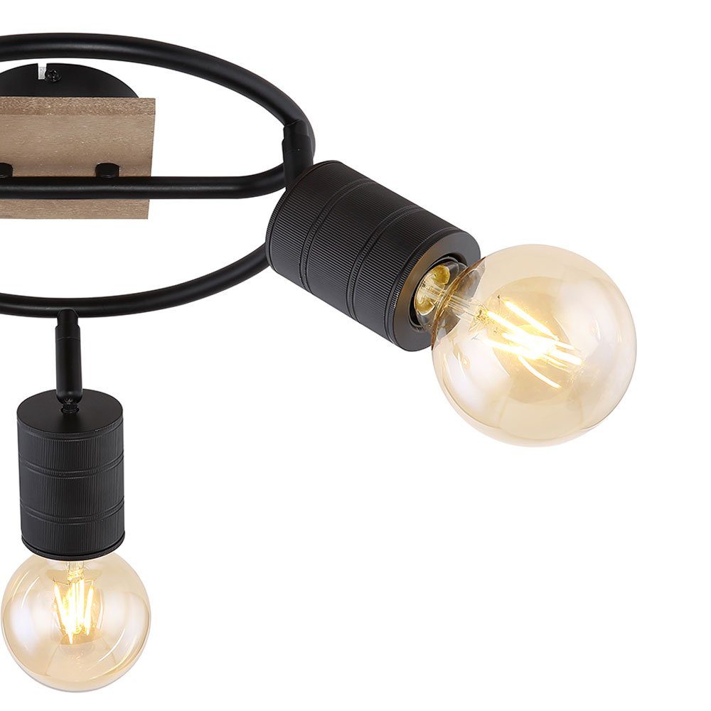 etc-shop Deckenspot, Leuchtmittel nicht inklusive, Esszimmerleuchte schwarz beweglich Deckenlampe Spots Spotstrahler