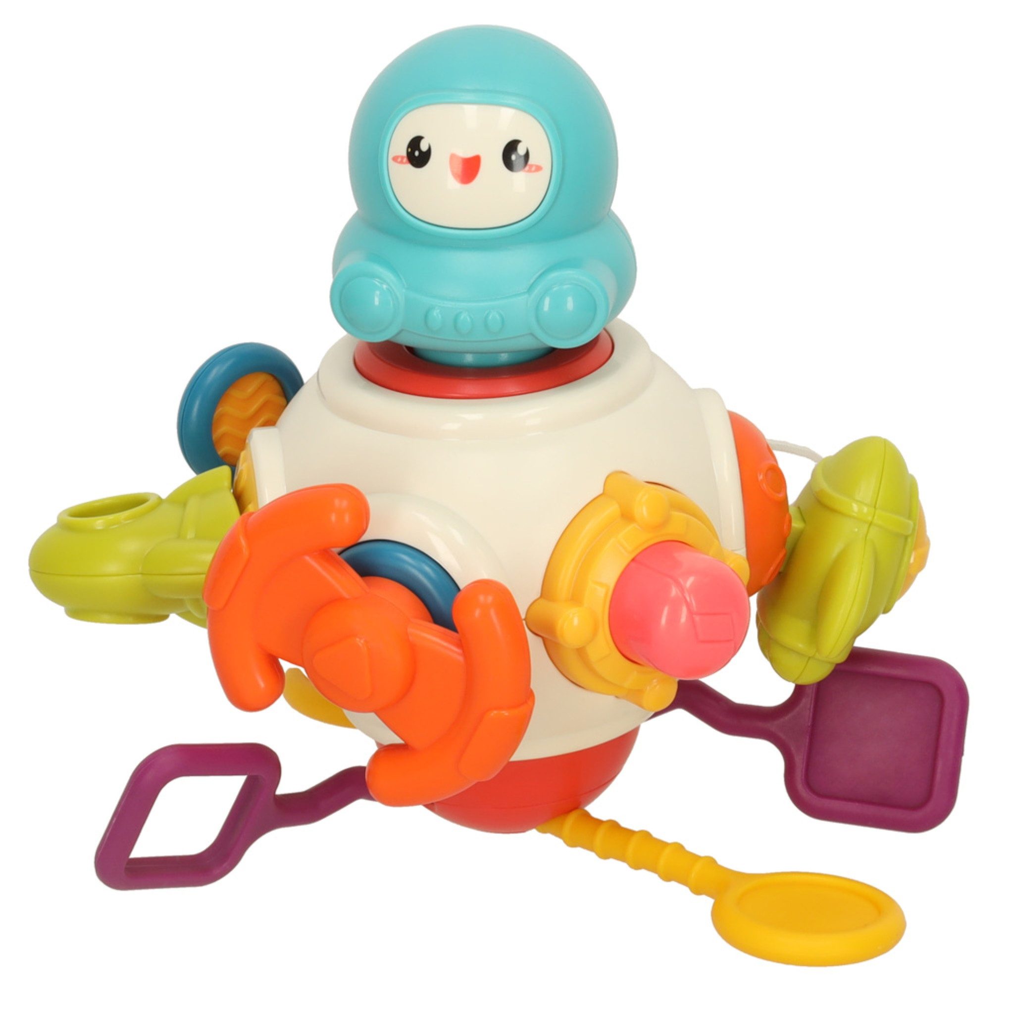 Ikonka Motorikwürfel Sensorisches Babyspielzeug 8-in-1 – Zahnungshilfe und Motorikförderung, (Sensorisches Motorikspielzeug für Kleinkinder ab 18 Monaten), Sensorisches Montessori 8-in-1 – Motorik, Zahnungshilfe, Lernspielzeug