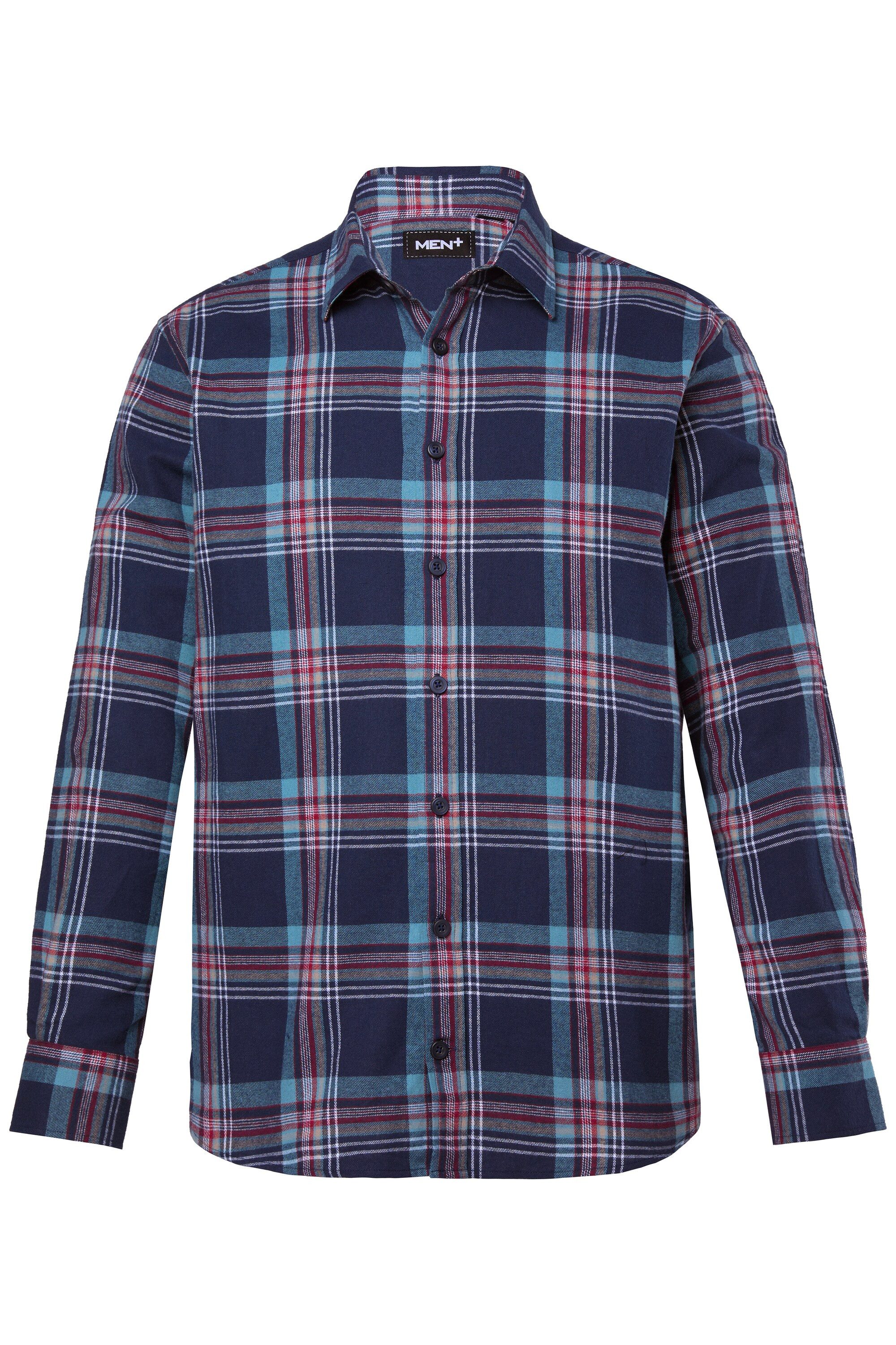 Men Plus Businesshemd Men+ Karo-Flanellhemd Langarm günstig online kaufen