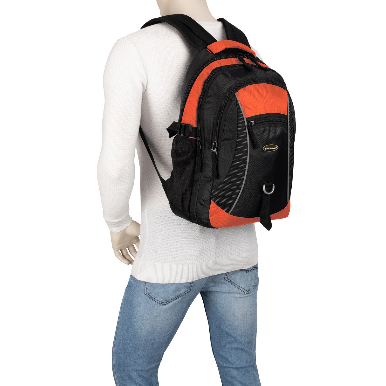 Freizeitrucksack, Businessrucksack Schulrucksack Rucksack Herren Freizeit Damen STREET Arbei, Wandern Sport Reise Rucksack Sportrucksack, BAG ORANGE