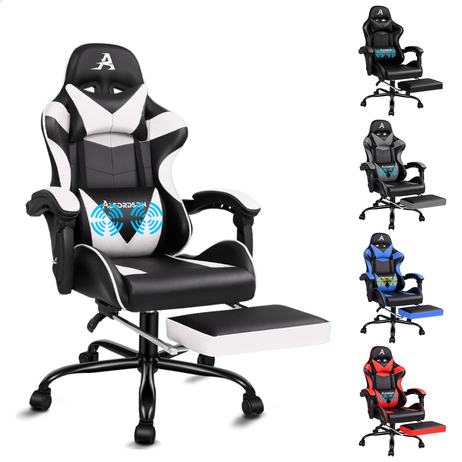 Gaming-Stuhl Ergonomischer Racing Gaming-Bürostuhl, neigbar und höhenverstellbar