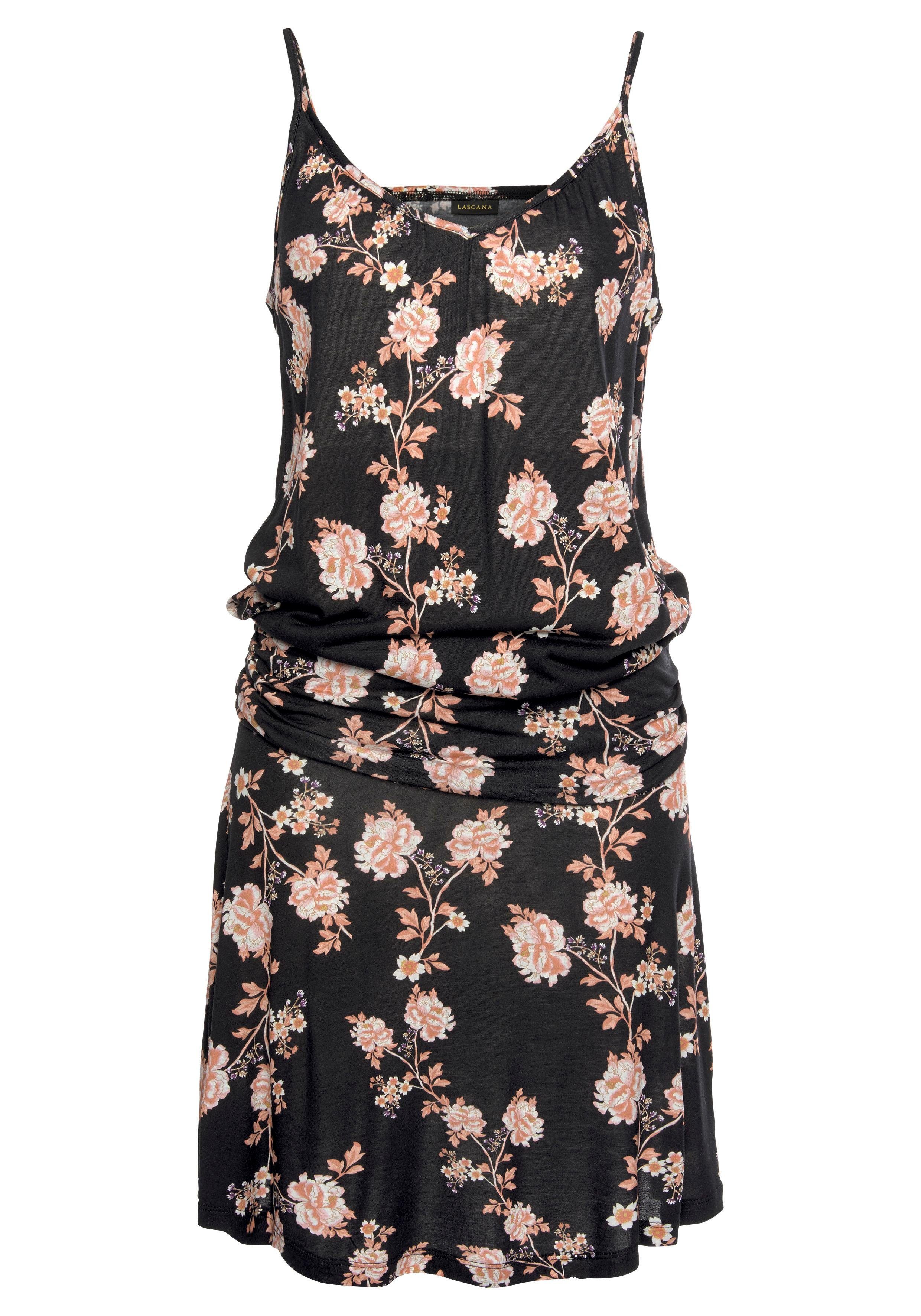 LASCANA Strandkleid mit floralem Alloverdruck, kurzes günstig online kaufen