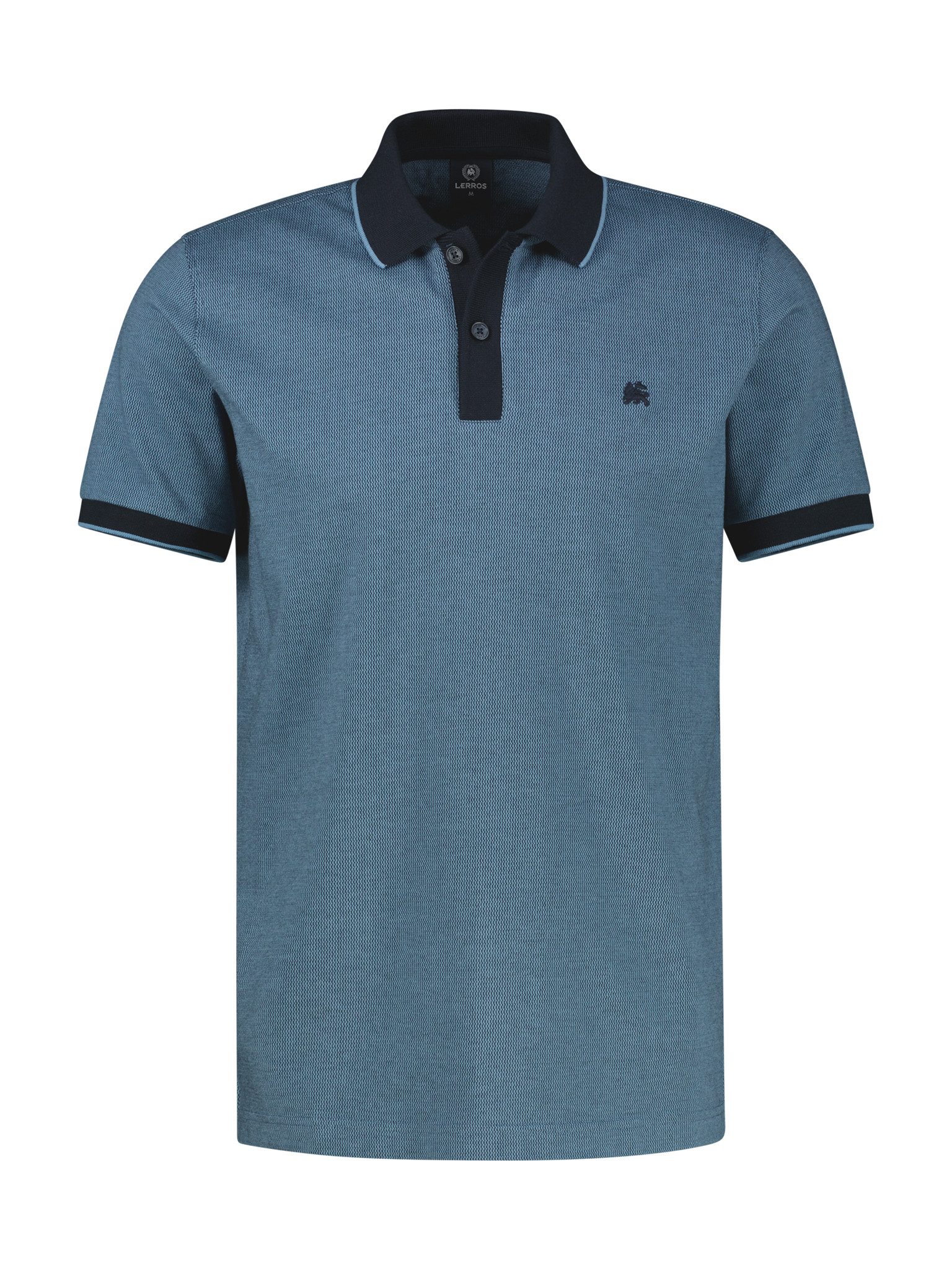 LERROS Poloshirt Kurzarm mit Logostickerei und abgesetzten Ärmeln und Kragen