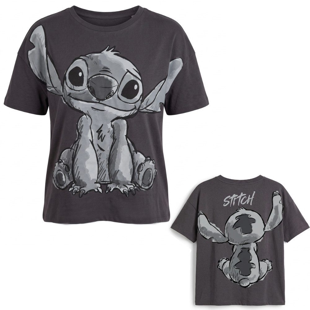 Disney Print-Shirt Disney Stitch Damen kurzarm Shirt T-Shirt Gr. S-XL 100% Baumwolle