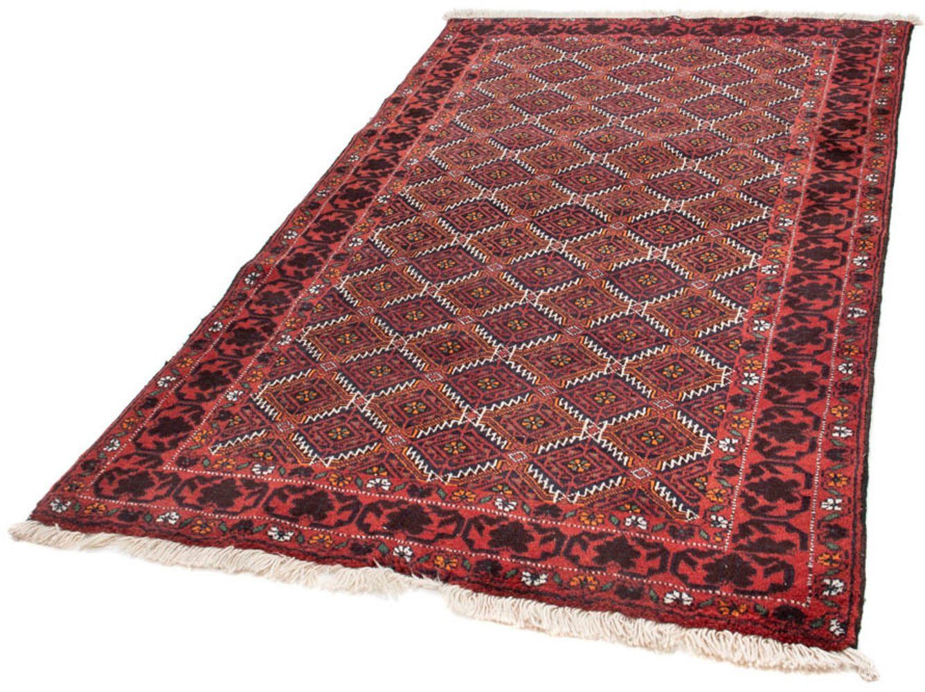 Wollteppich Belutsch Durchgemustert Rosso 189 x 113 cm, morgenland, rechteckig, Höhe: 8 mm, Handgeknüpft
